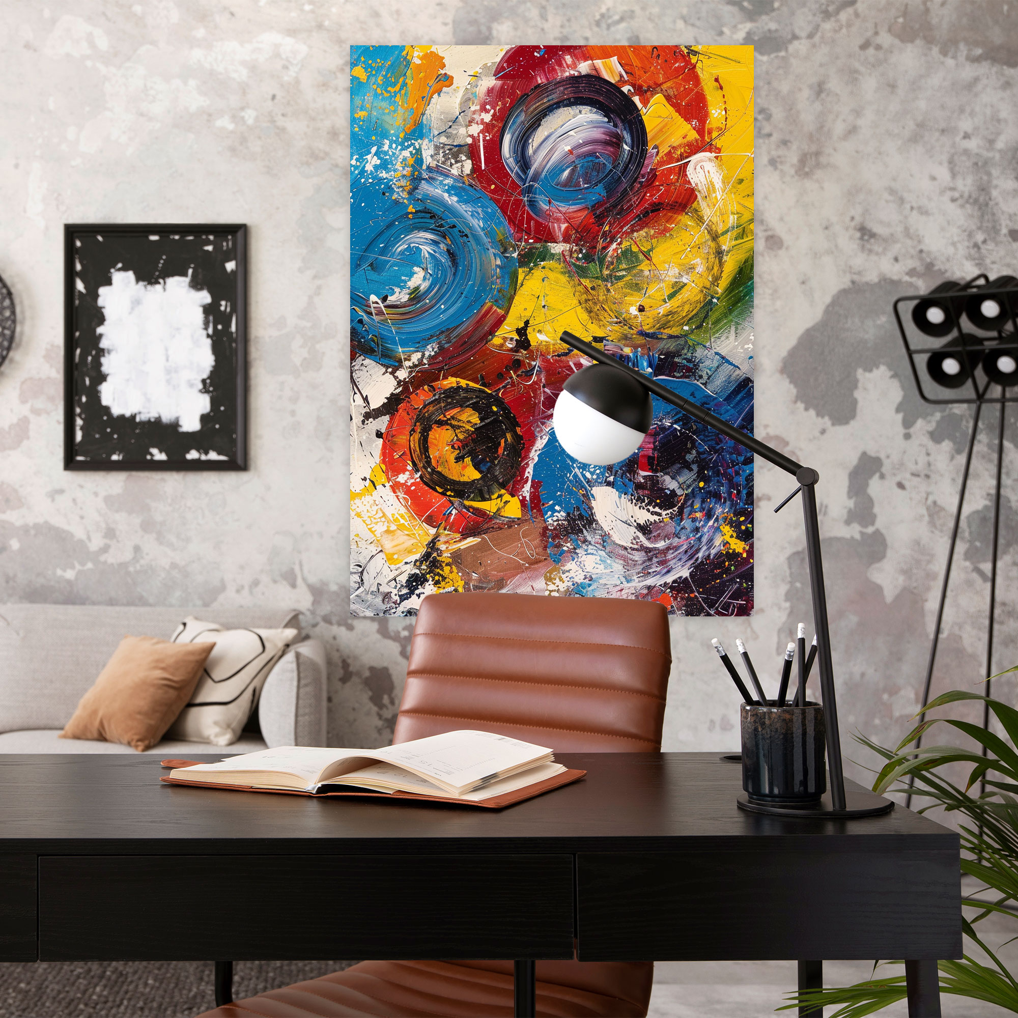 Vibrant Energy Action Painting Canvas Print - Action Painting, Canvas Wall Art, Action Painting, Wall Decoration