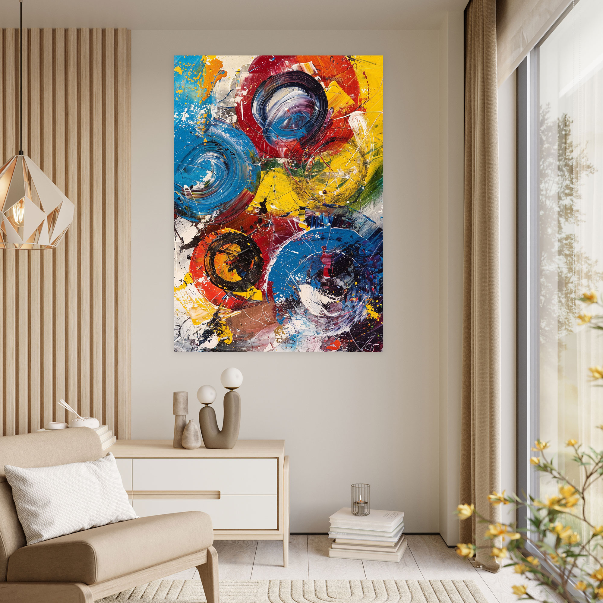 Vibrant Energy Action Painting Canvas Print - Action Painting, Canvas Wall Art, Action Painting, Wall Decoration