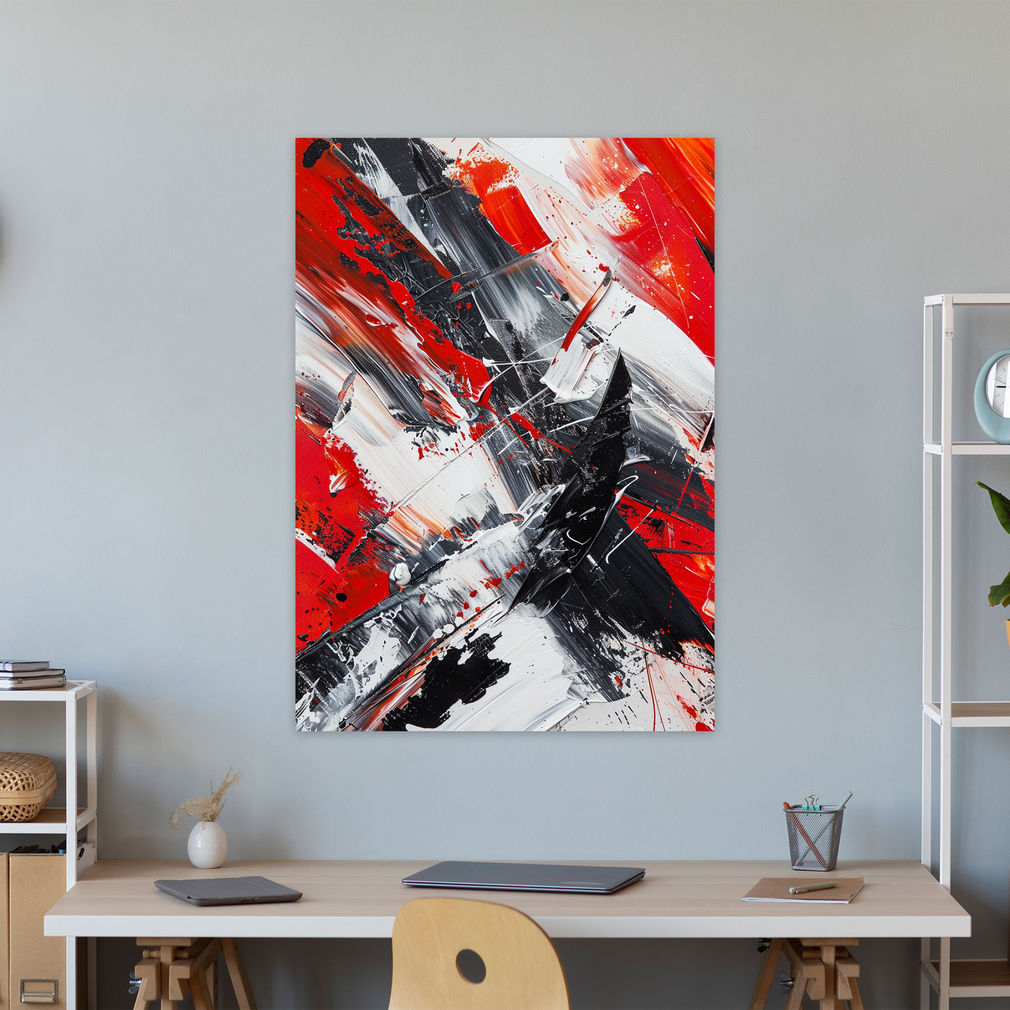 Brushstroke Expressions Action Painting Wall Decoration - Action Painting, Canvas, Home Decoration, Wall Decoration