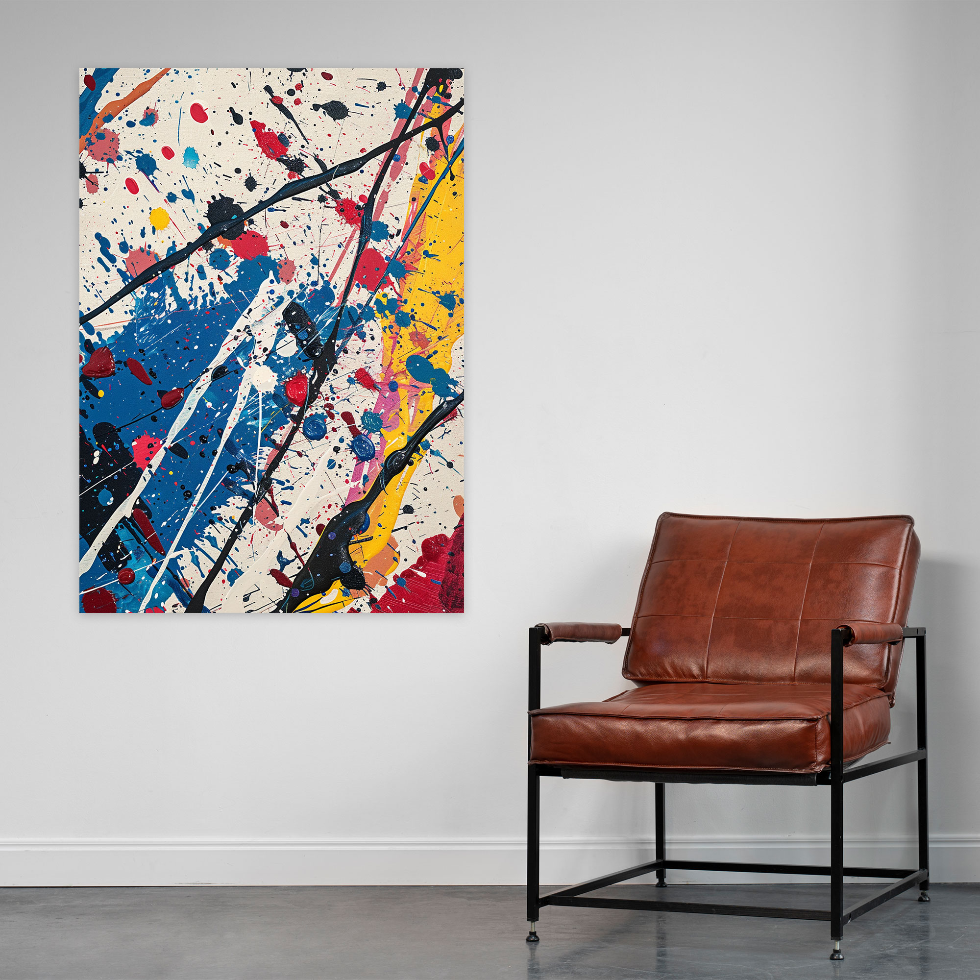 Action Painting Wall Decoration - Splatter And Drips Canvas Print - Action Painting, Home Decoration, Wall Decoration, Canvas Print