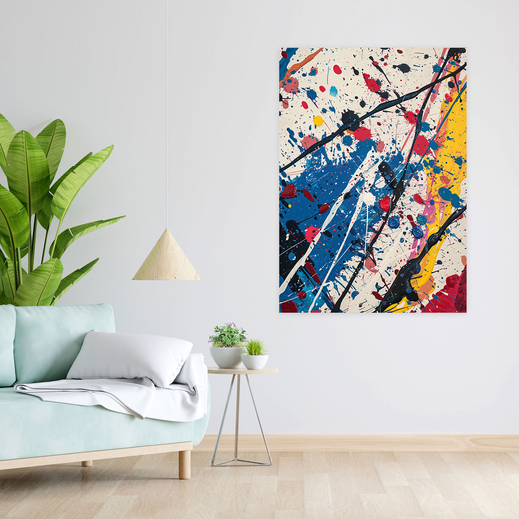 Action Painting Wall Decoration - Splatter And Drips Canvas Print - Action Painting, Home Decoration, Wall Decoration, Canvas Print