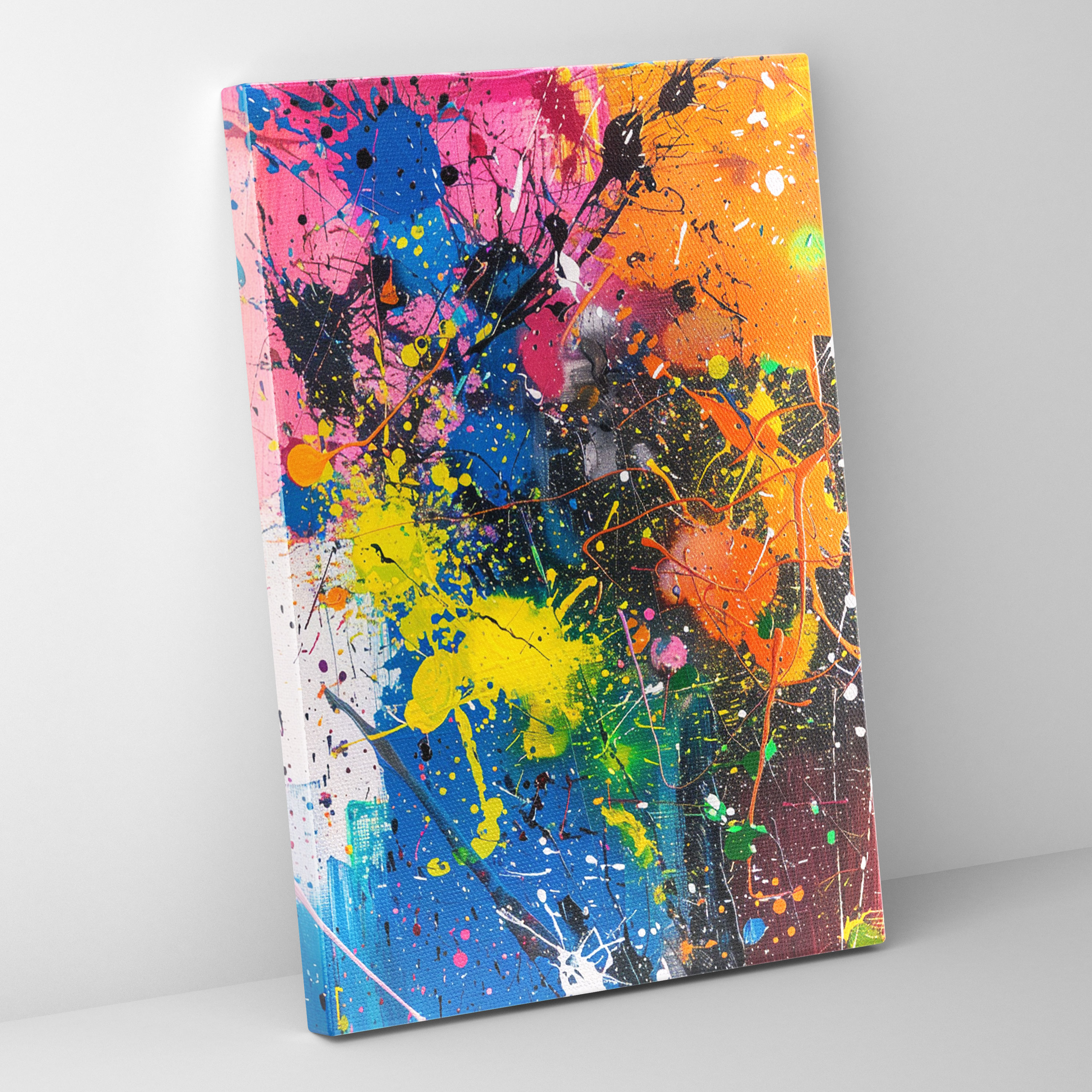 Action Painting Canvas Print - Action Painting, Wall Decoration, Canvas Wall Art, Canvas Print