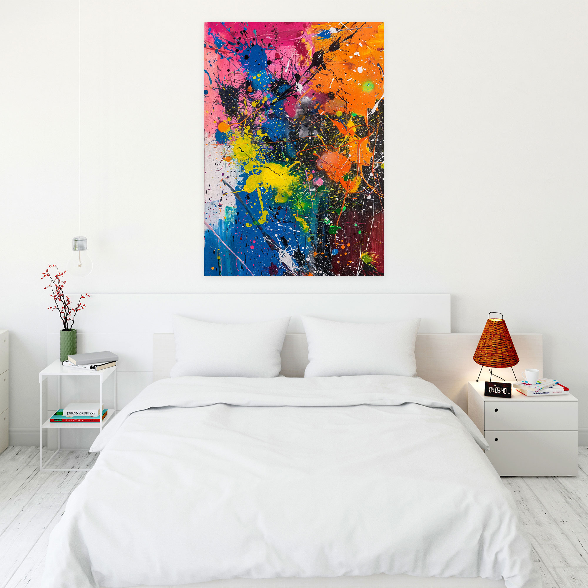 Action Painting Canvas Print - Action Painting, Wall Decoration, Canvas Wall Art, Canvas Print
