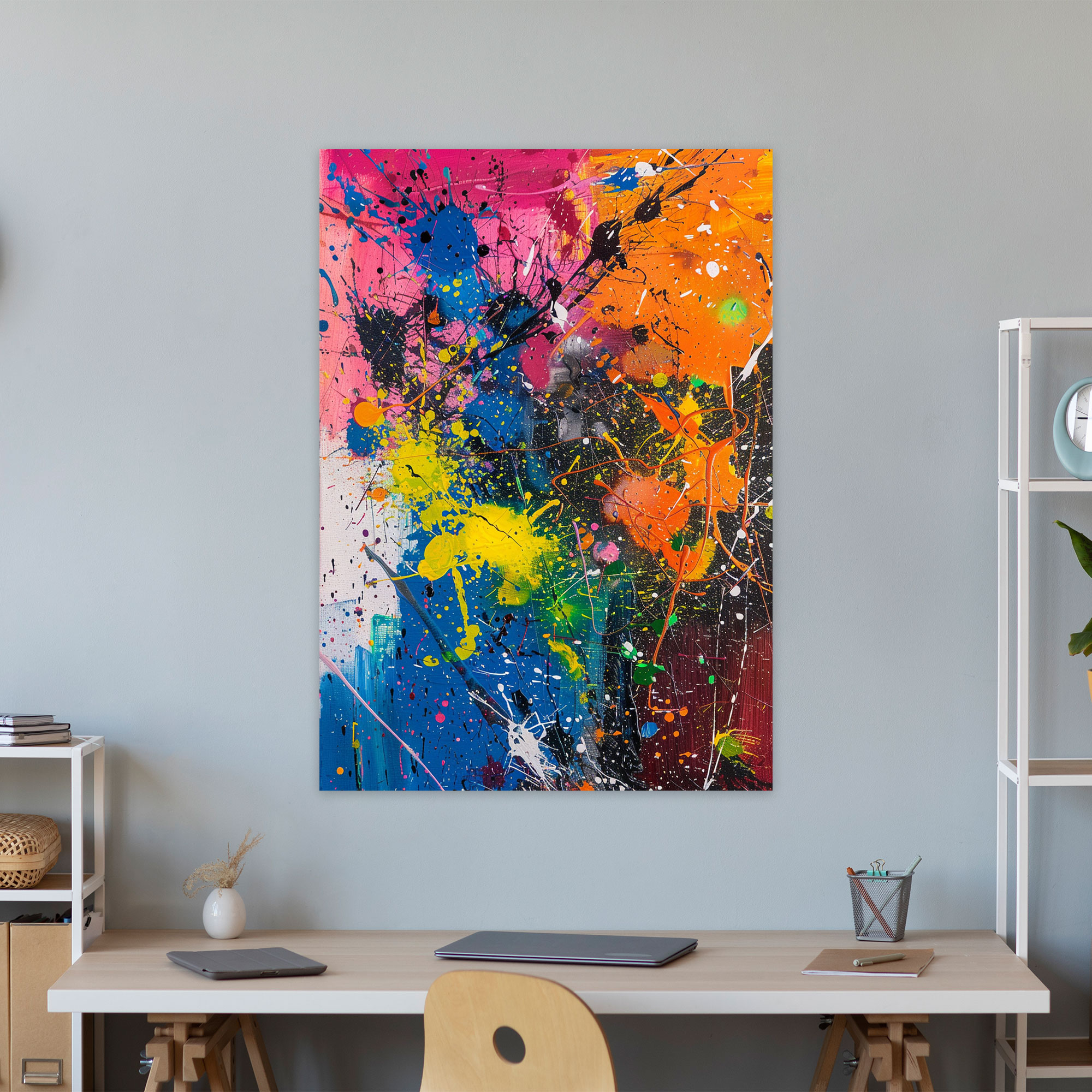 Action Painting Canvas Print - Action Painting, Wall Decoration, Canvas Wall Art, Canvas Print