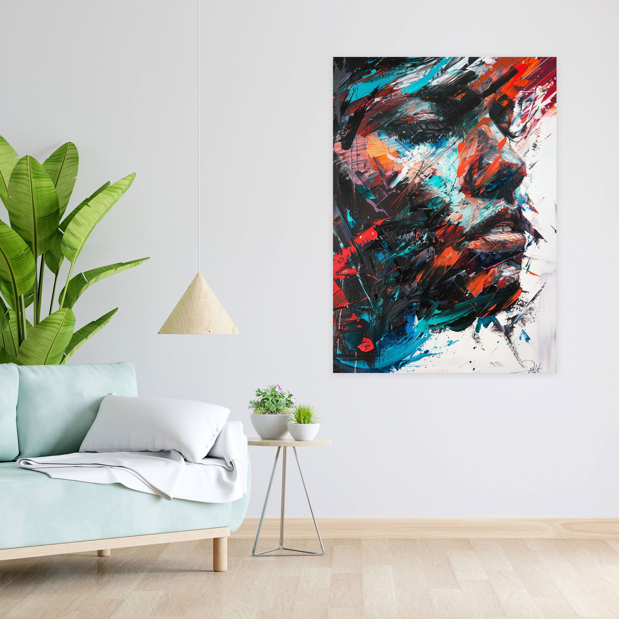 Dynamic Action Painting Wall Art - Action Painting, Wall Art, Canvas Wall Art, Wall Decoration