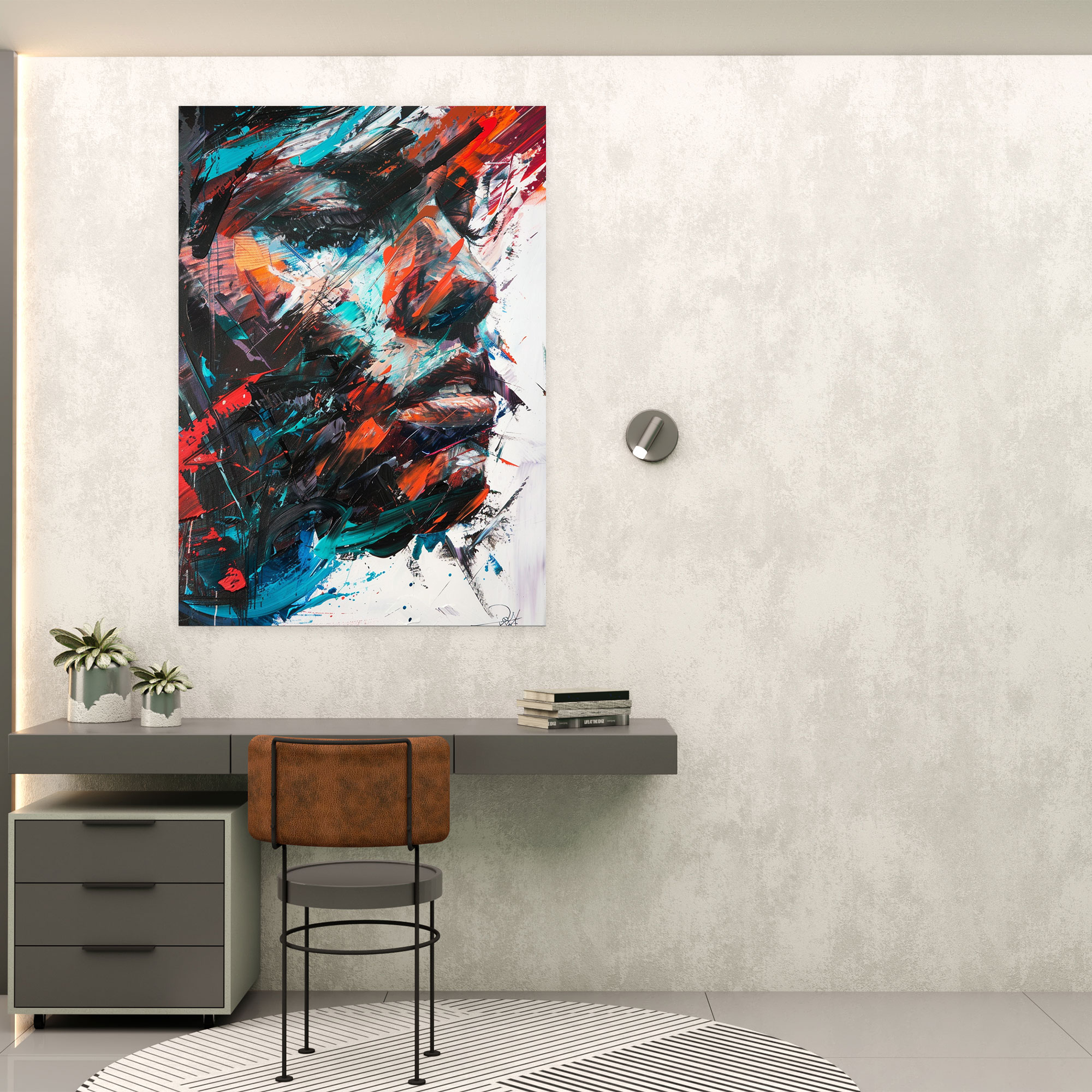 Dynamic Action Painting Wall Art - Action Painting, Wall Art, Canvas Wall Art, Wall Decoration