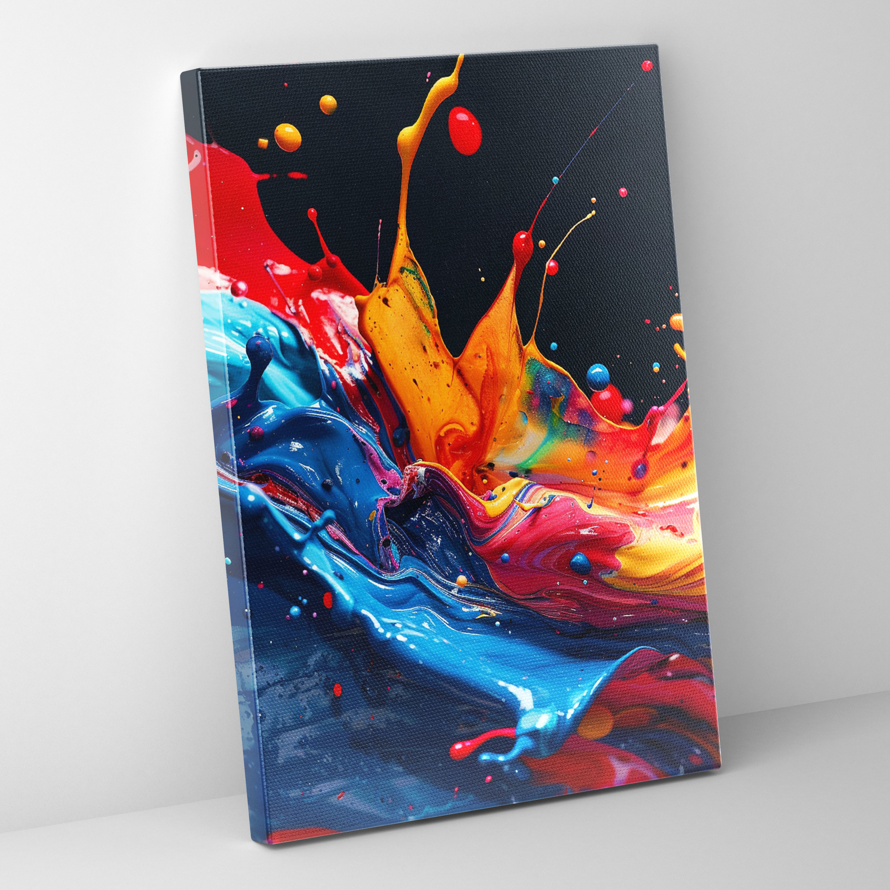 Colorful Action Painting Canvas Print - Action Painting, Action Painting, Canvas Wall Art, Canvas Print