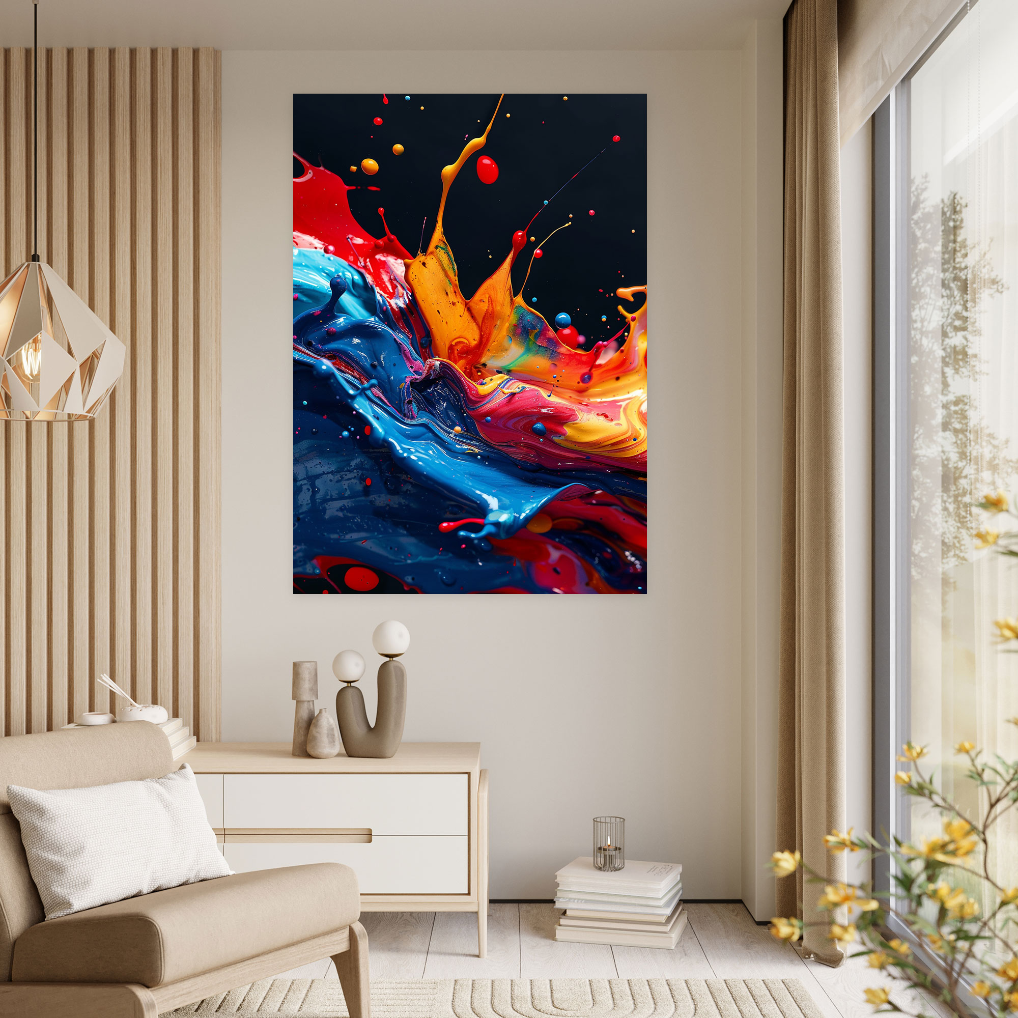 Colorful Action Painting Canvas Print - Action Painting, Action Painting, Canvas Wall Art, Canvas Print