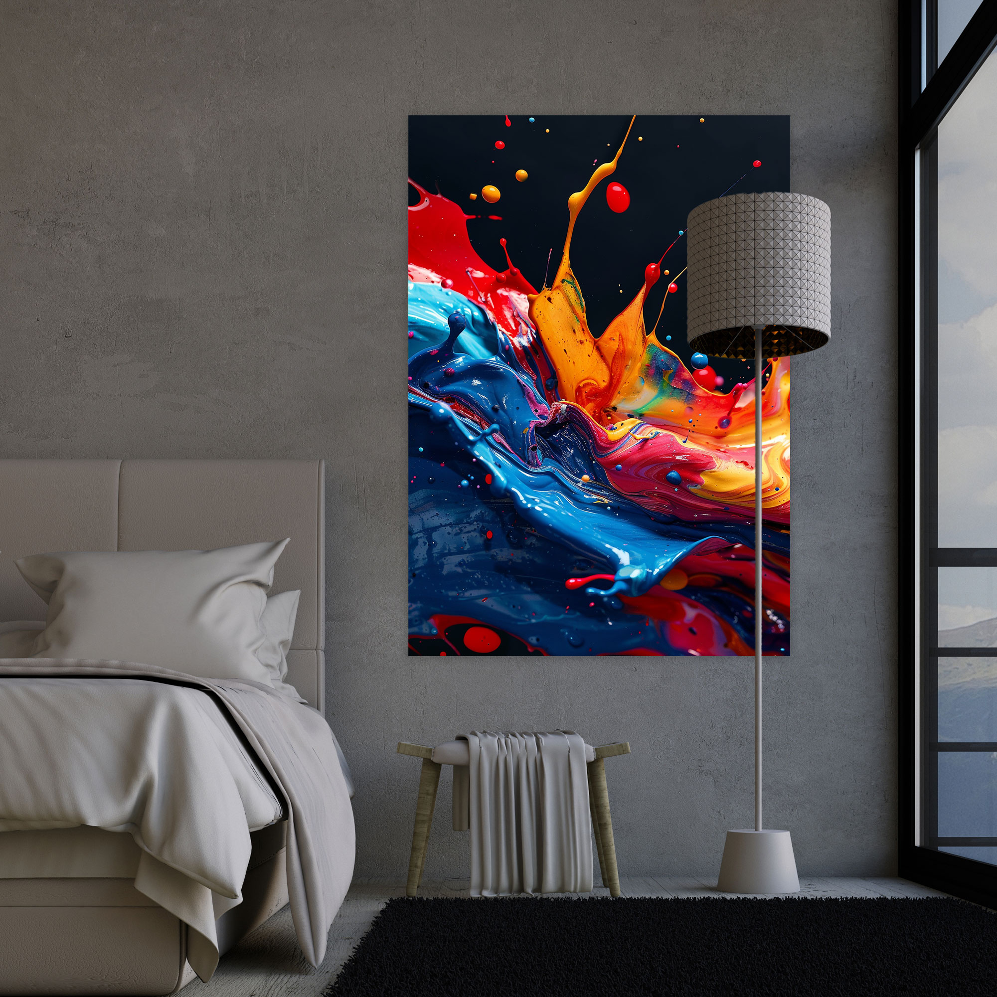 Colorful Action Painting Canvas Print - Action Painting, Action Painting, Canvas Wall Art, Canvas Print
