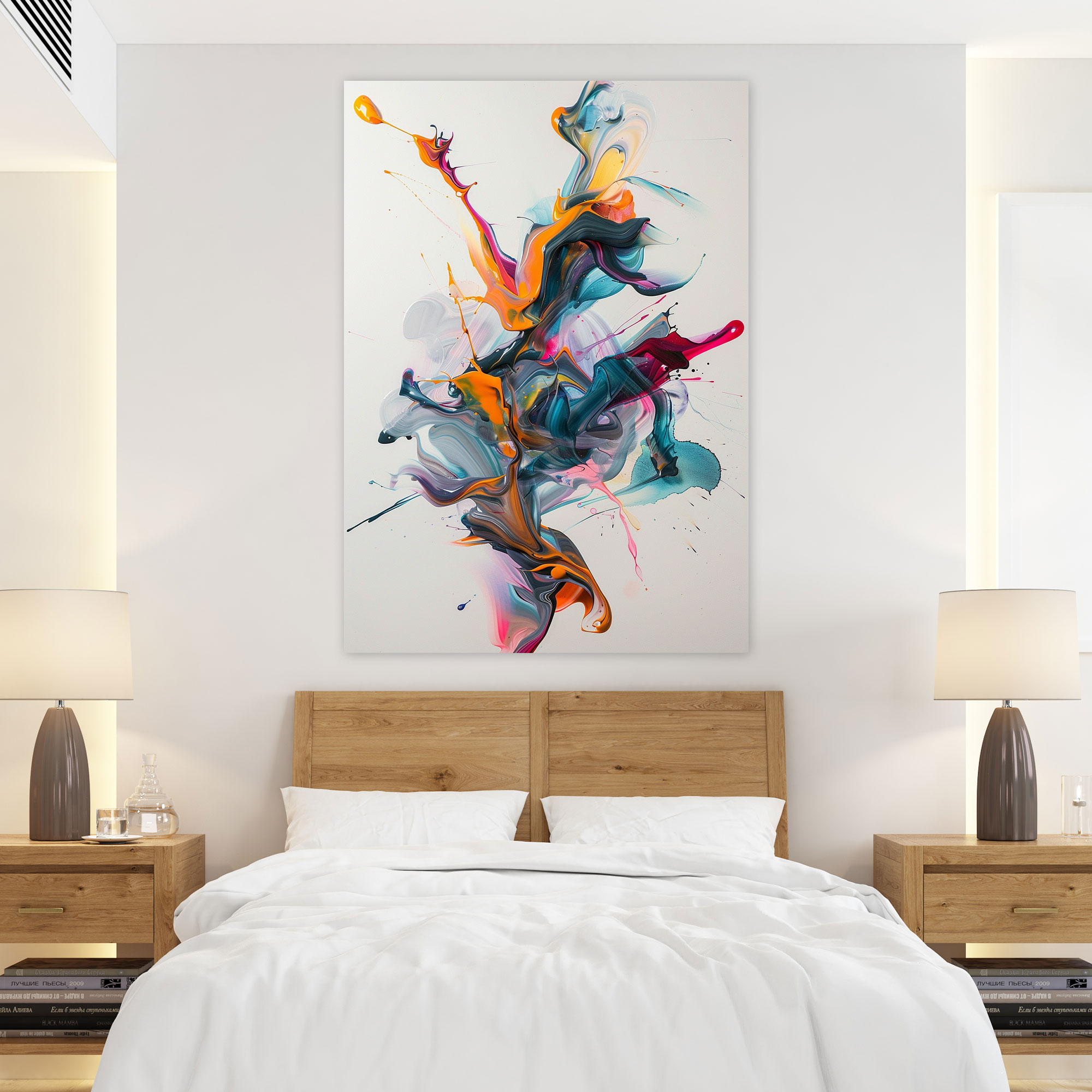 Abstract Action Painting Wall Decoration - Action Painting, Action Painting, Canvas, Canvas Wall Art
