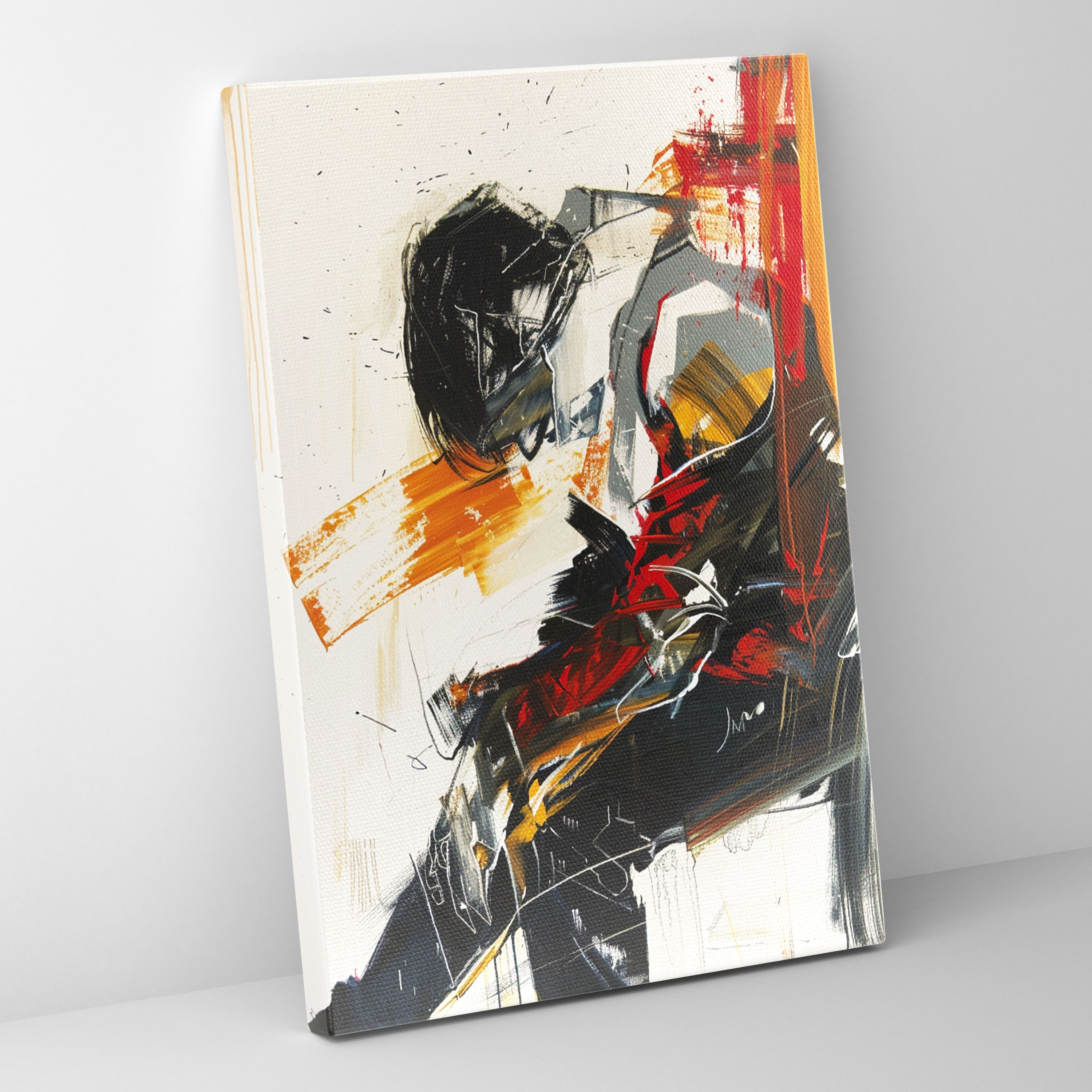 Expressive Action Painting Canvas Print - Action Painting, Action Painting, Canvas, Canvas Wall Art