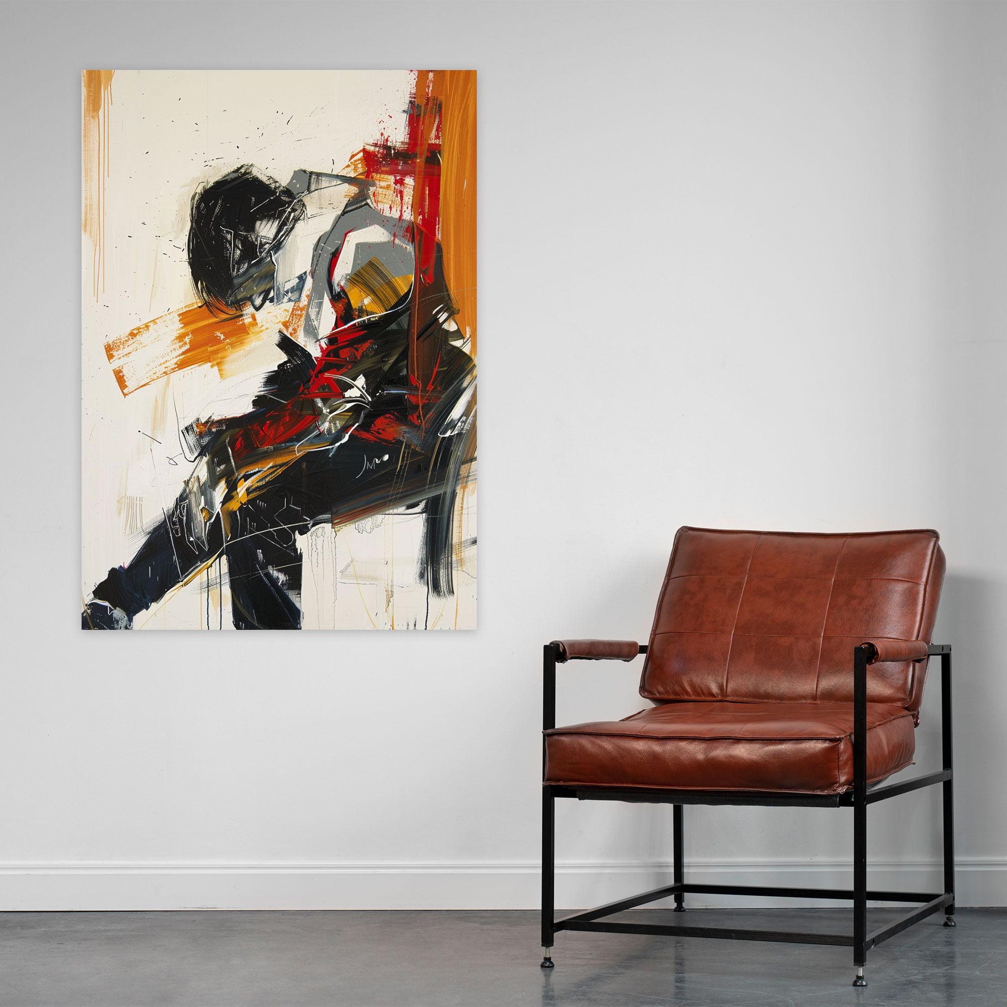 Expressive Action Painting Canvas Print - Action Painting, Action Painting, Canvas, Canvas Wall Art