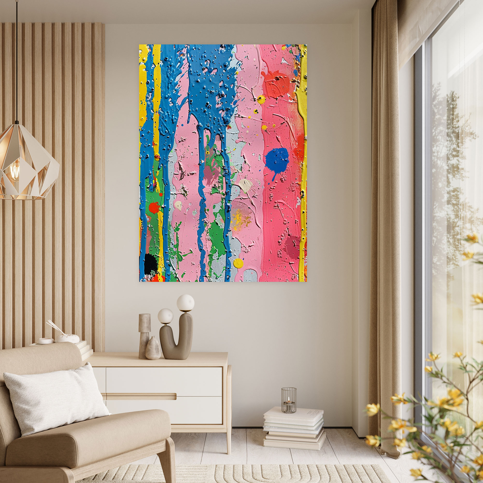 Dripping Paint Action Painting Wall Decoration - Action Painting, Home Decoration, Wall Art, Action Painting