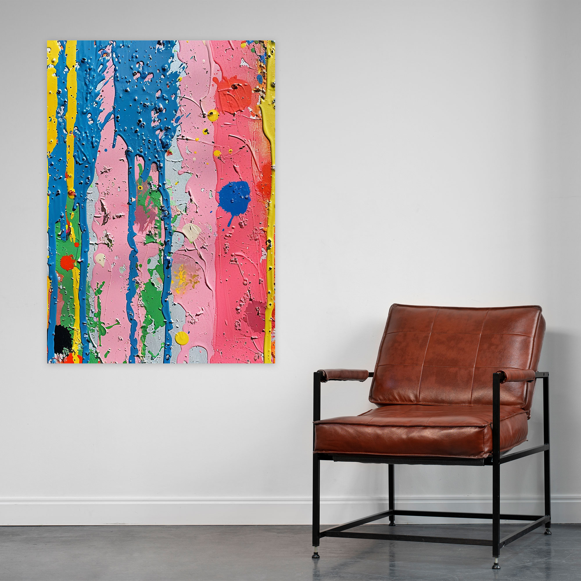 Dripping Paint Action Painting Wall Decoration - Action Painting, Home Decoration, Wall Art, Action Painting