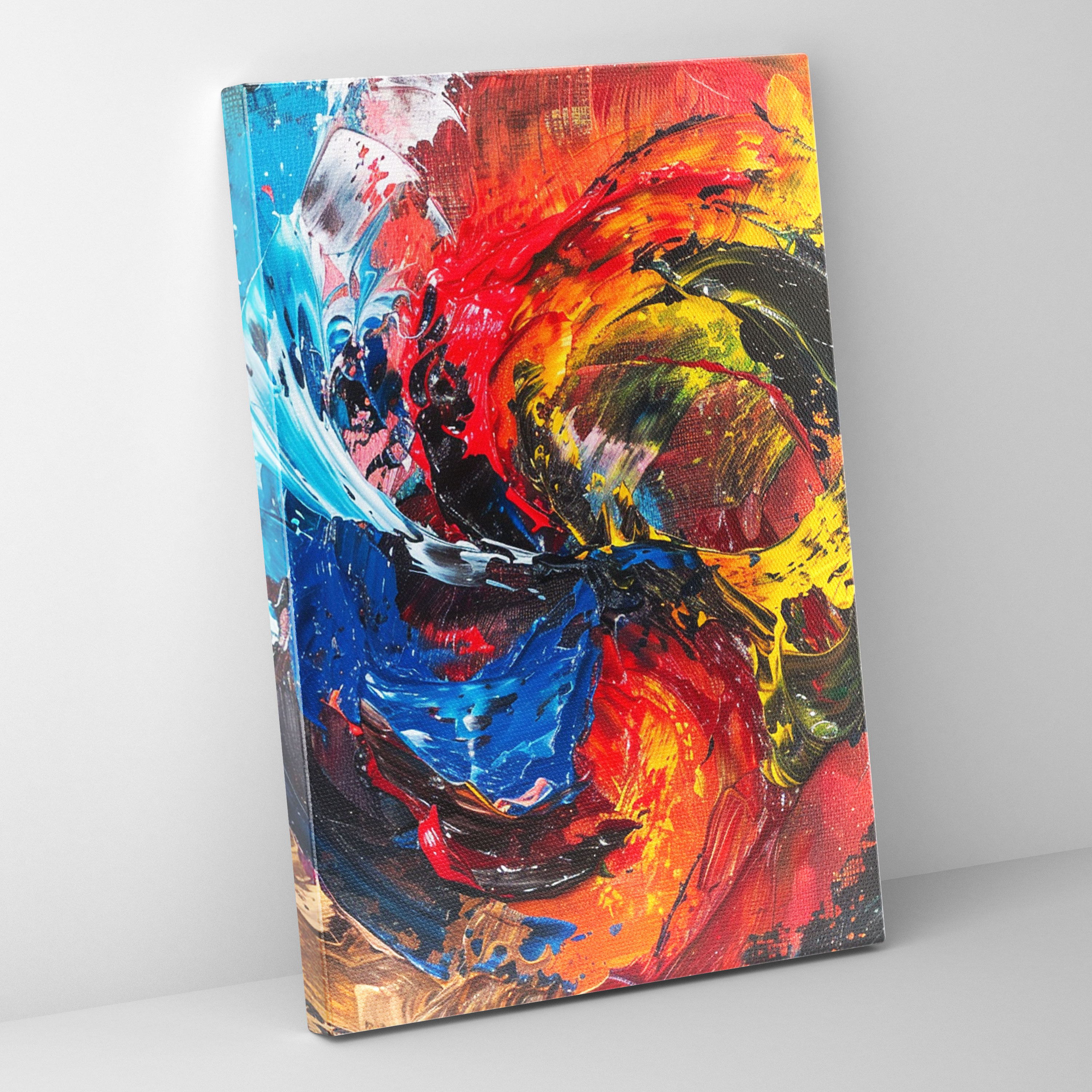 Chaos In Motion Action Painting Canvas Print - Action Painting, Canvas, Wall Art, Canvas Print