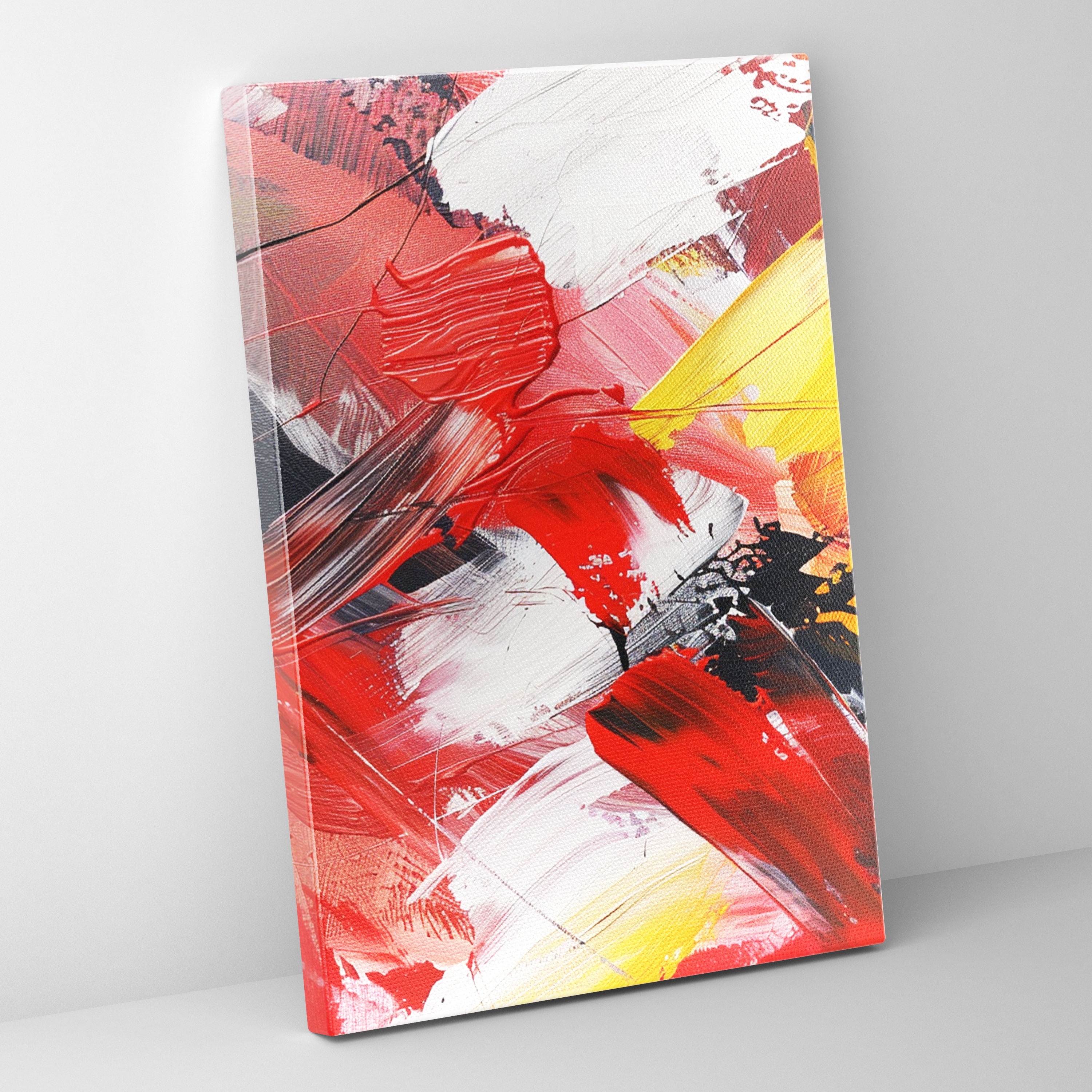 Expressive Strokes Action Painting Canvas Print - Action Painting, Canvas, Wall Decoration, Canvas Print