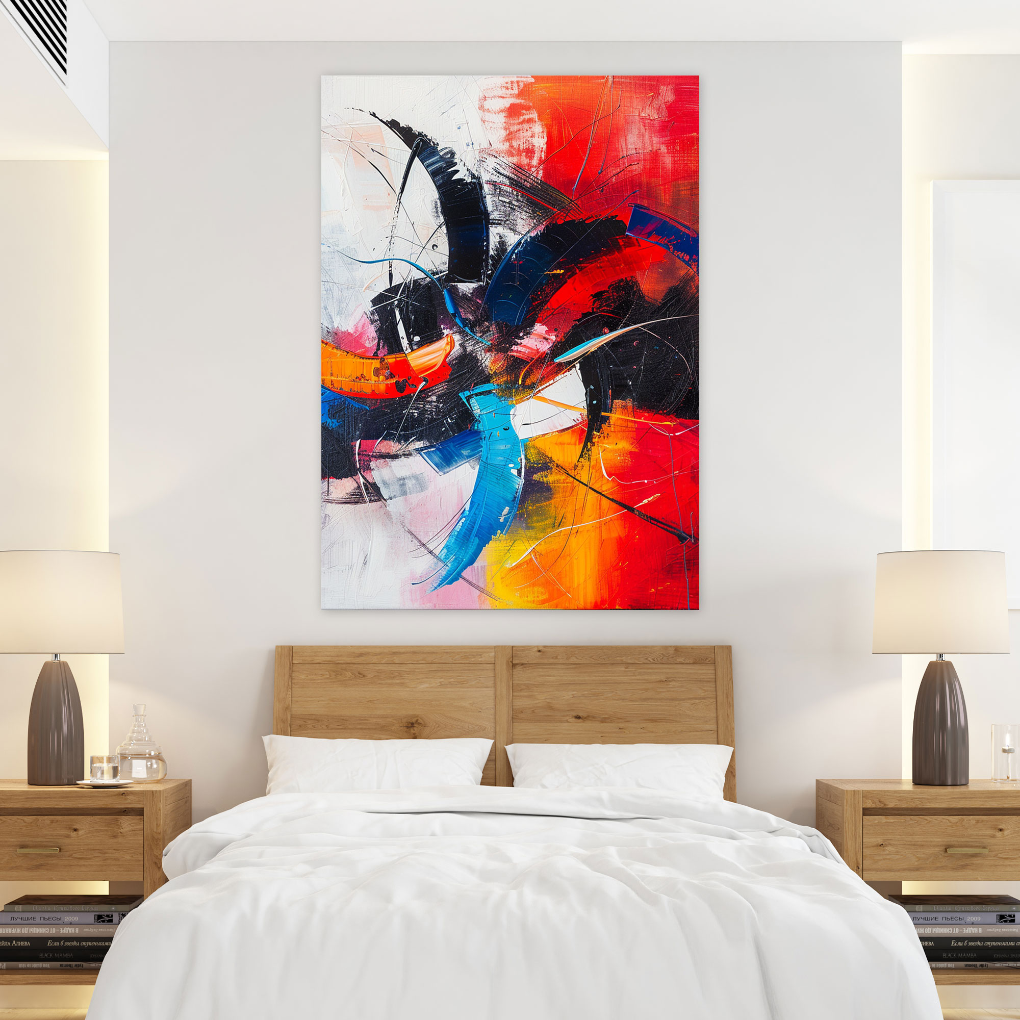 Dynamic Abstract Action Painting Wall Art - Action Painting, Wall Art, Canvas, Wall Decoration