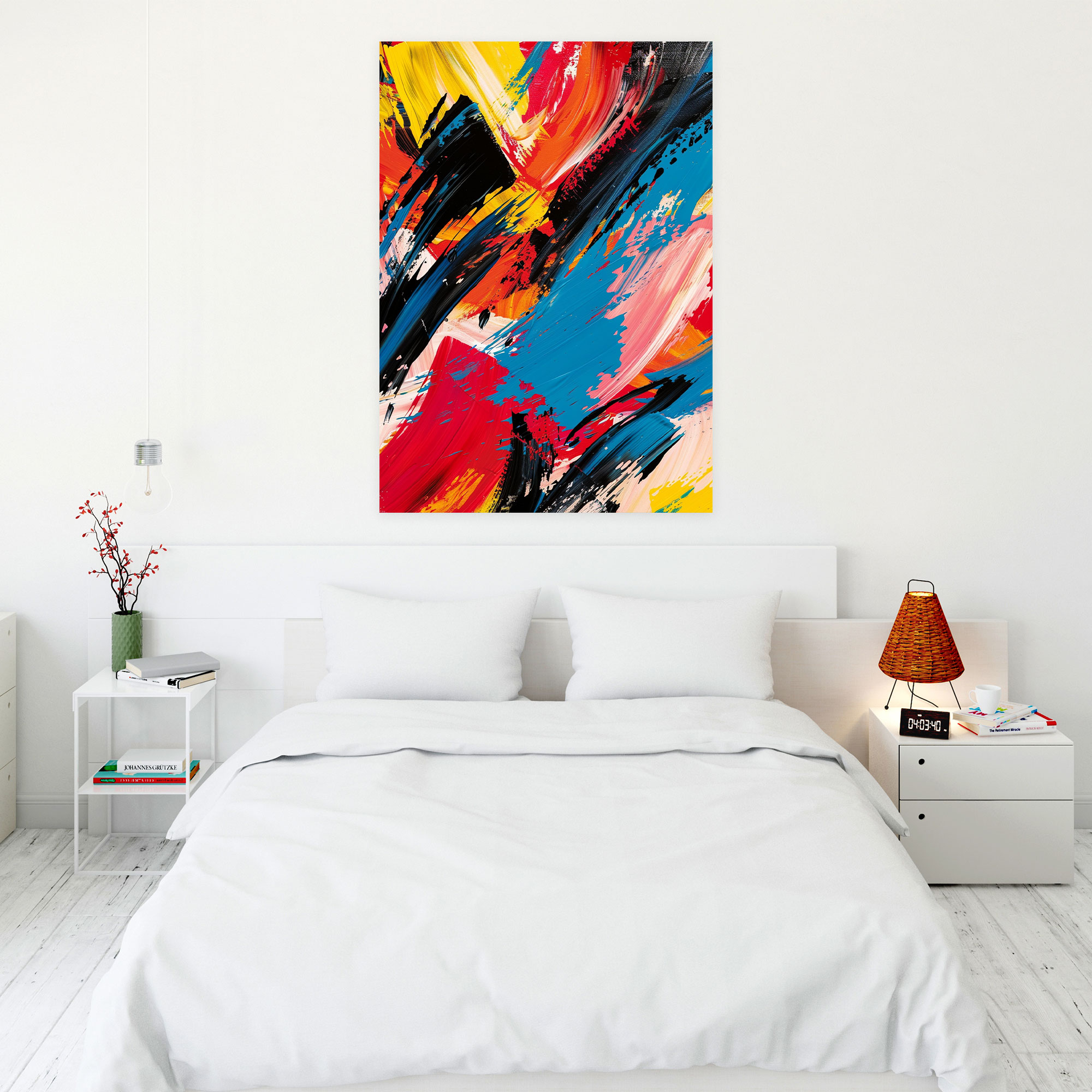 Energetic Action Painting Wall Art - Action Painting, Action Painting, Wall Art, Canvas Wall Art