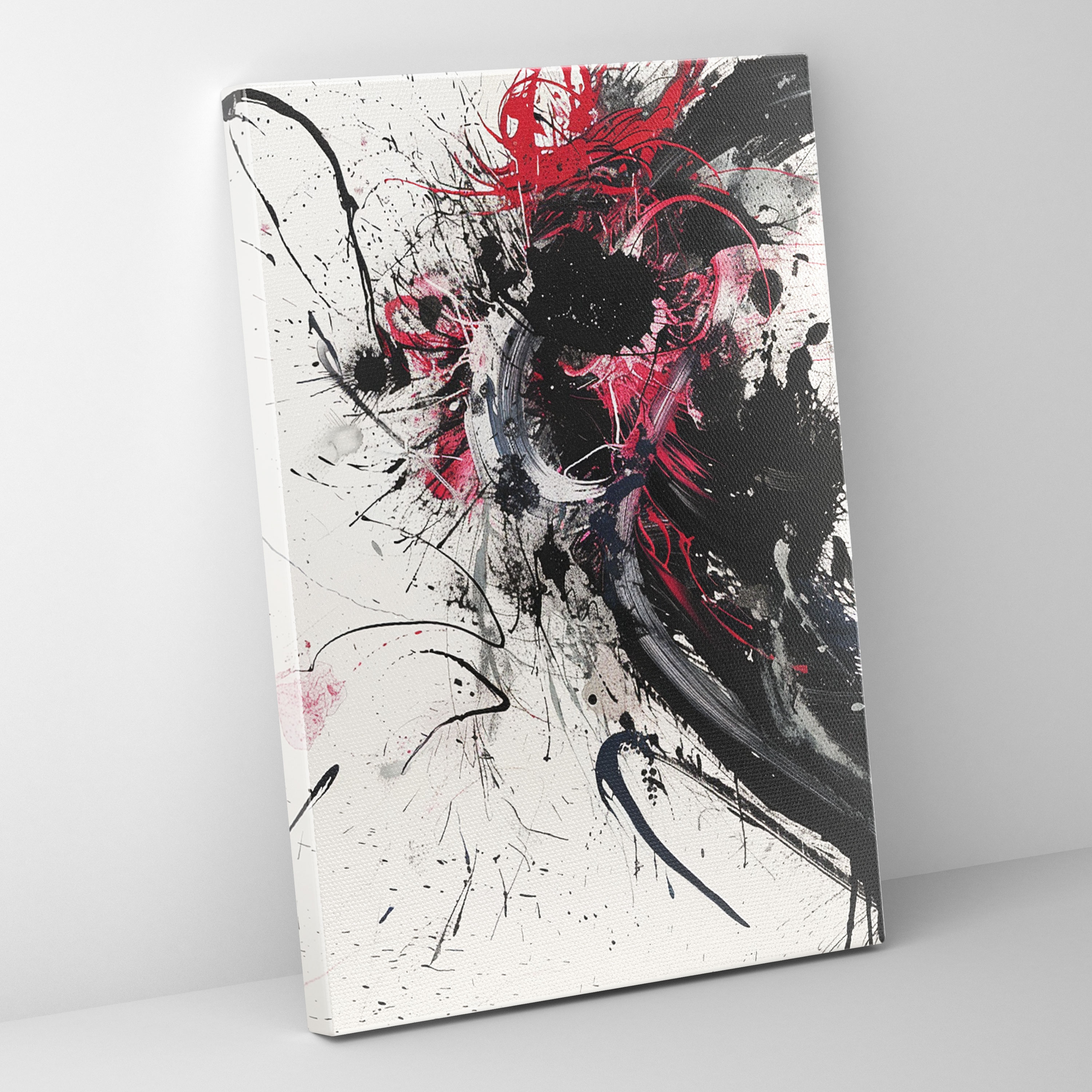 Fluid Lines Action Painting Canvas Print - Action Painting, Canvas Print, Wall Art, Home Decoration