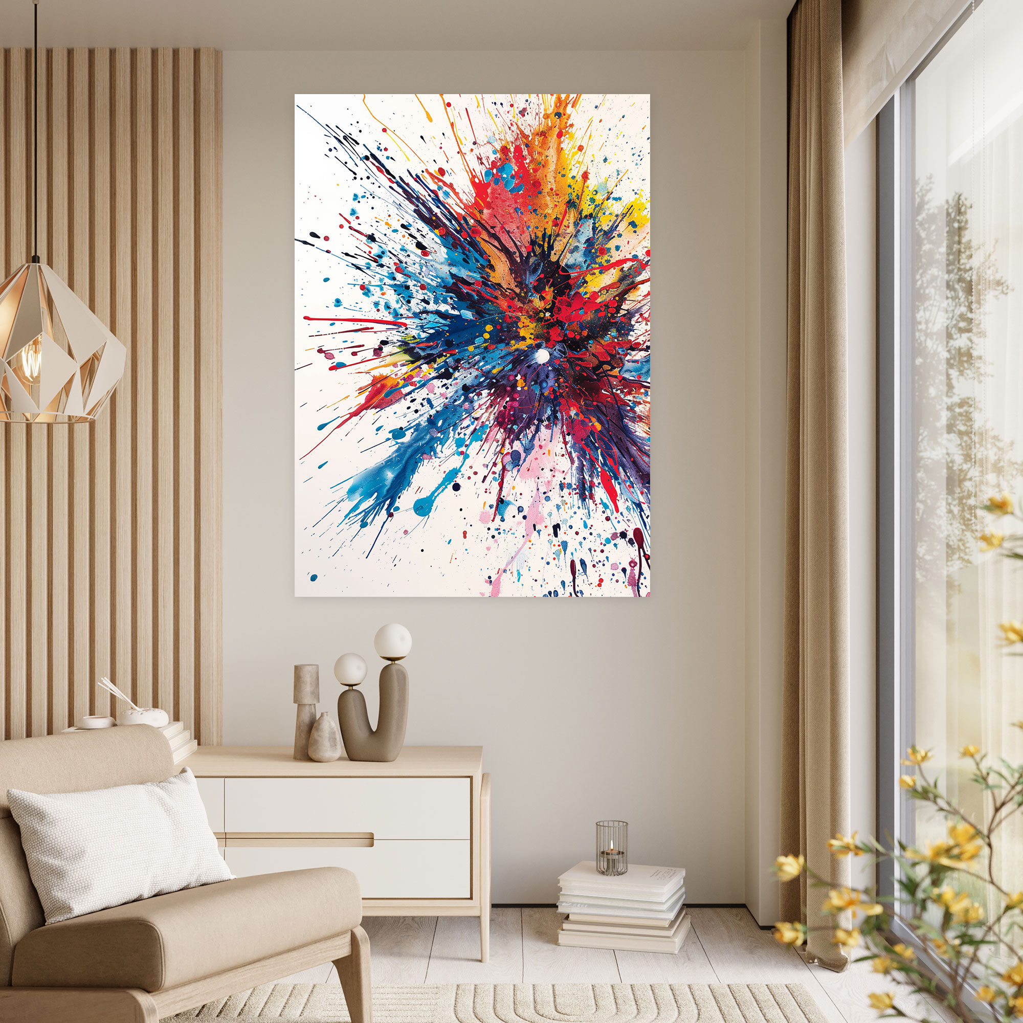 Chaos Splatter Action Painting Wall Decoration - Action Painting, Home Decoration, Canvas Wall Art, Canvas