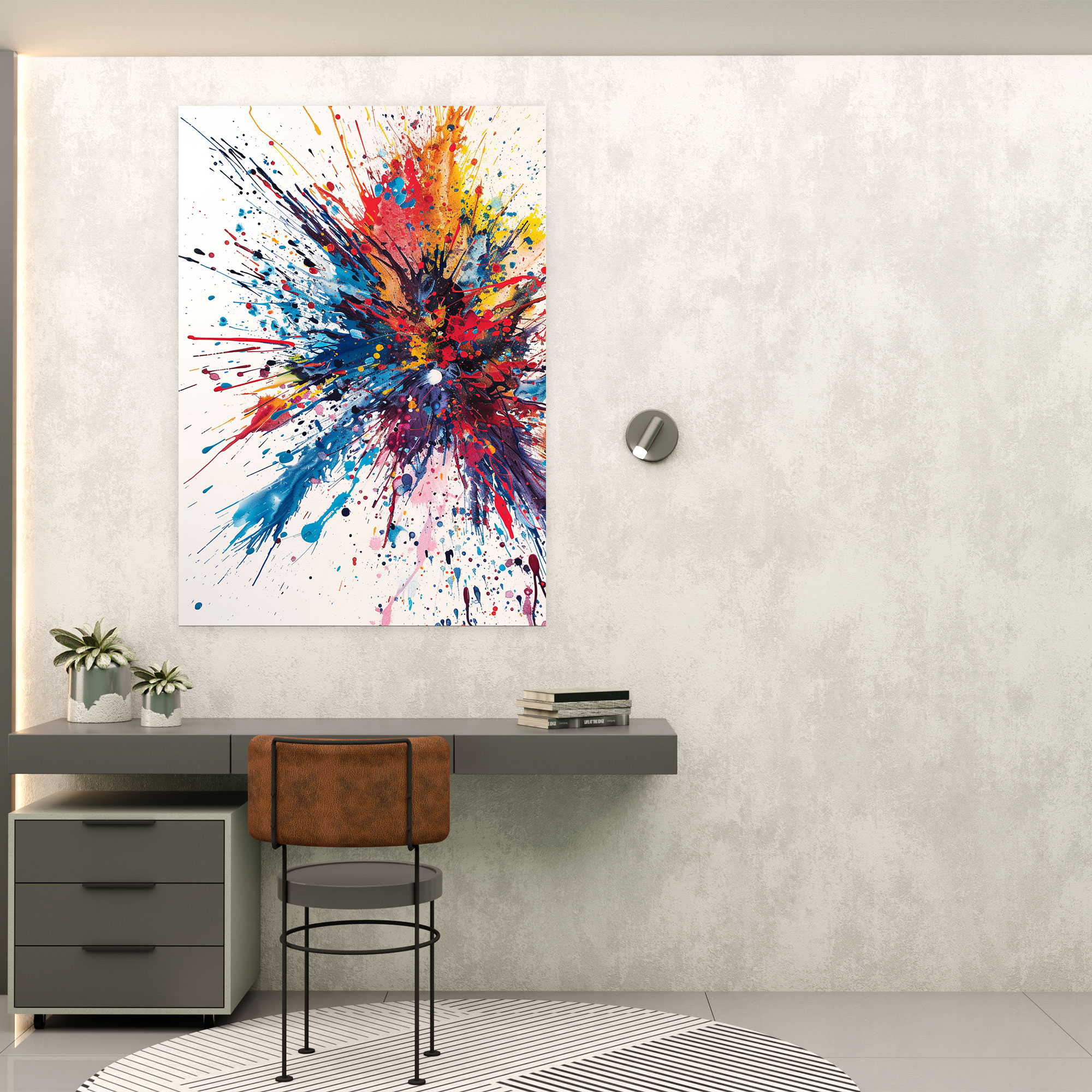 Chaos Splatter Action Painting Wall Decoration - Action Painting, Home Decoration, Canvas Wall Art, Canvas
