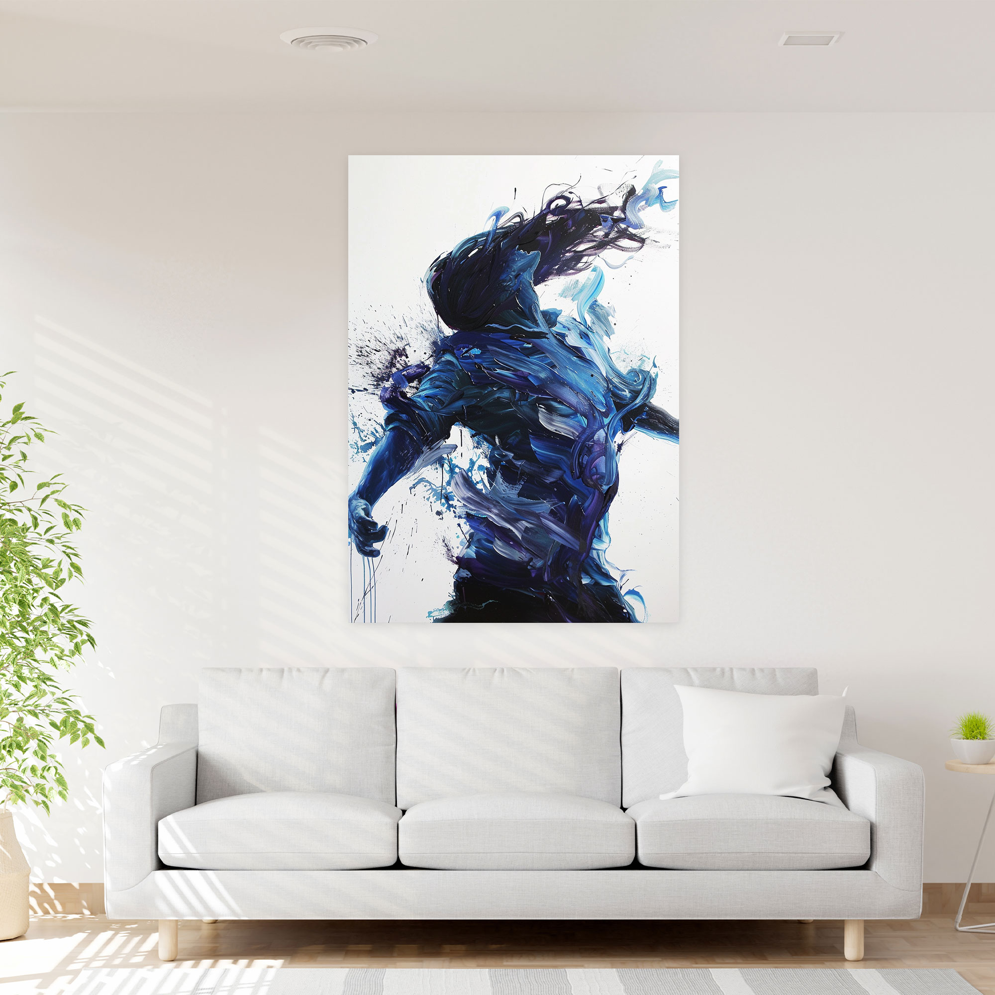 Dynamic Brushwork Action Painting Wall Art - Action Painting, Canvas, Wall Art, Canvas Wall Art