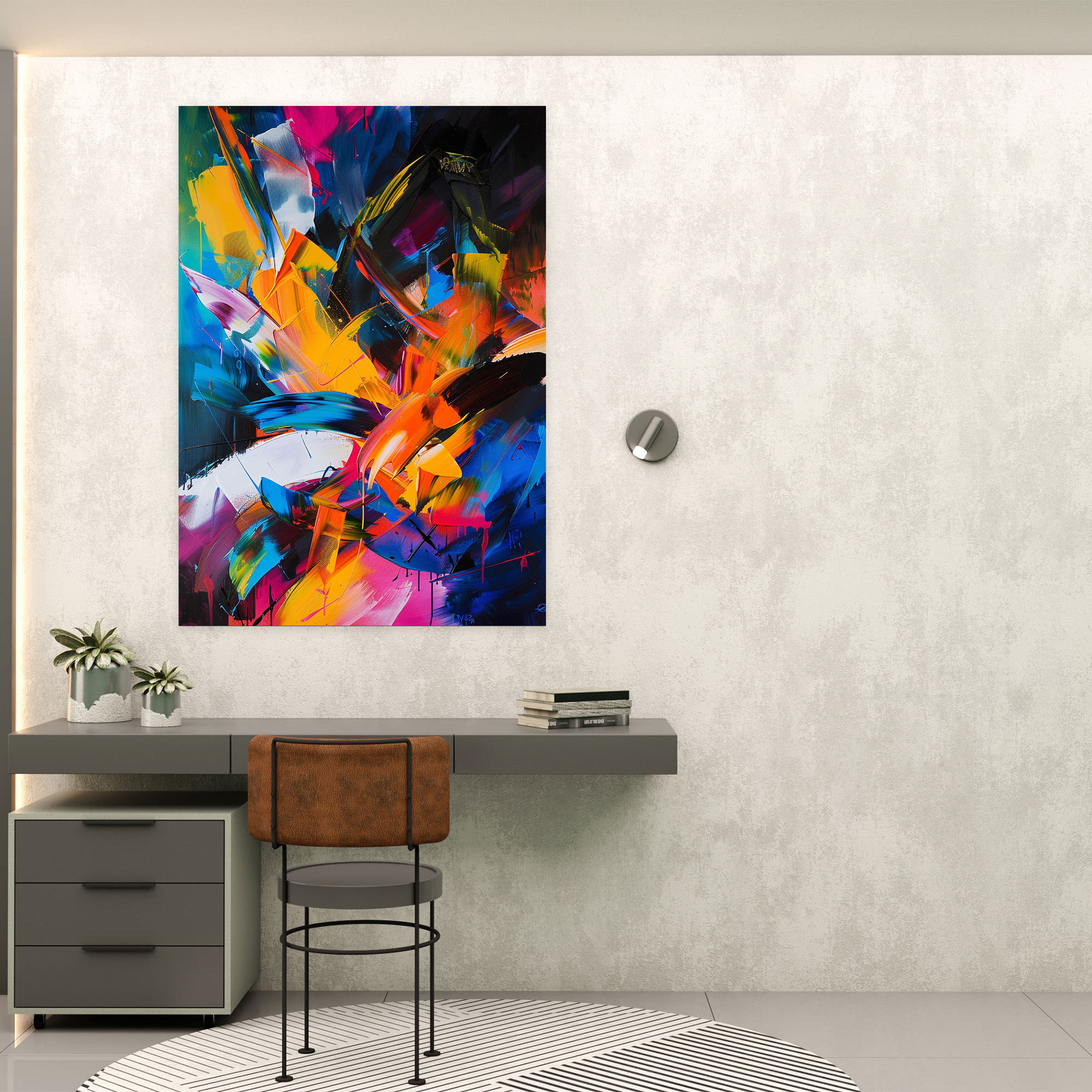 Action Painting Canvas Print - Action Painting, Wall Decoration, Action Painting, Canvas