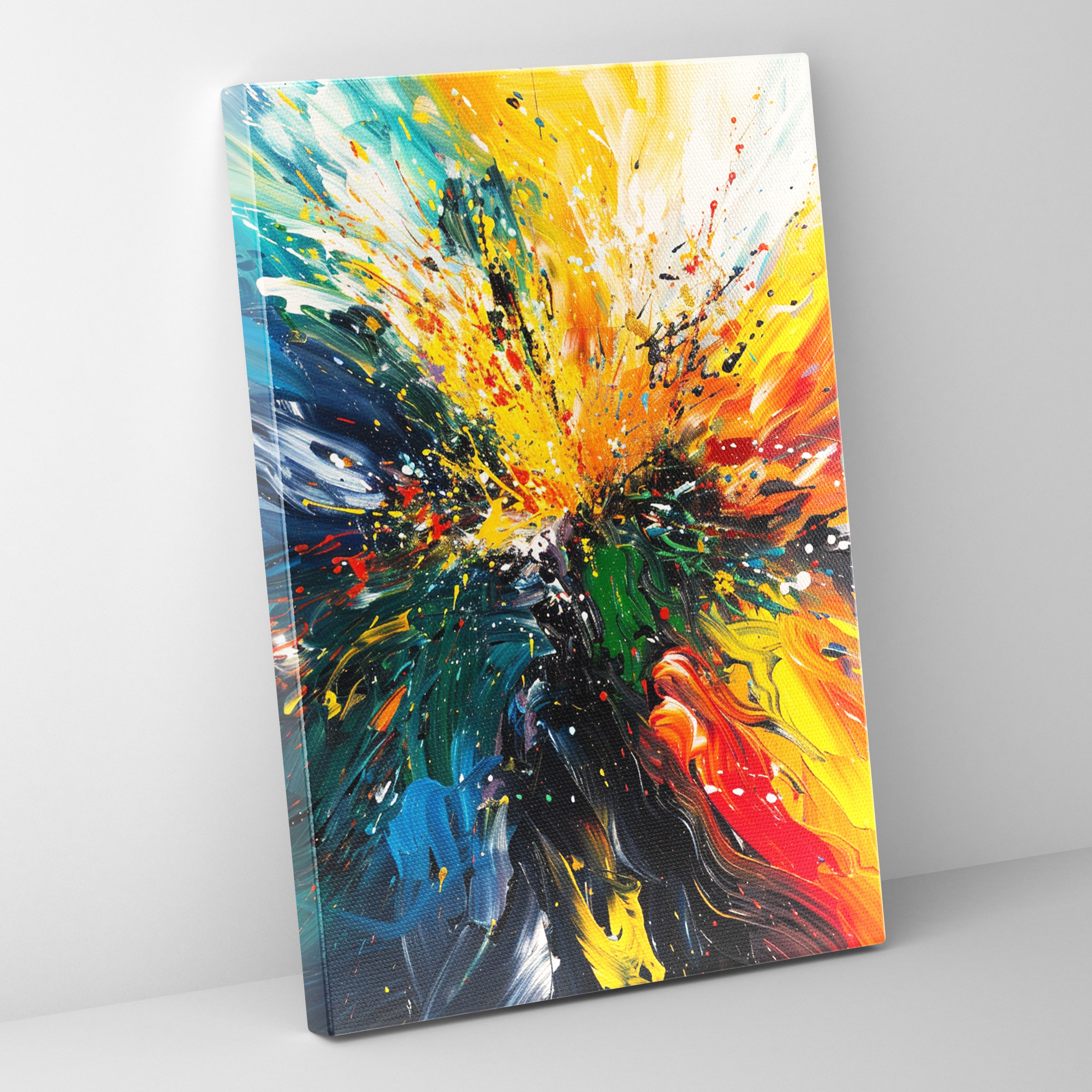 Energy Explosion Canvas Print - Action Painting, Canvas Print, Vitality, Energy Explosion