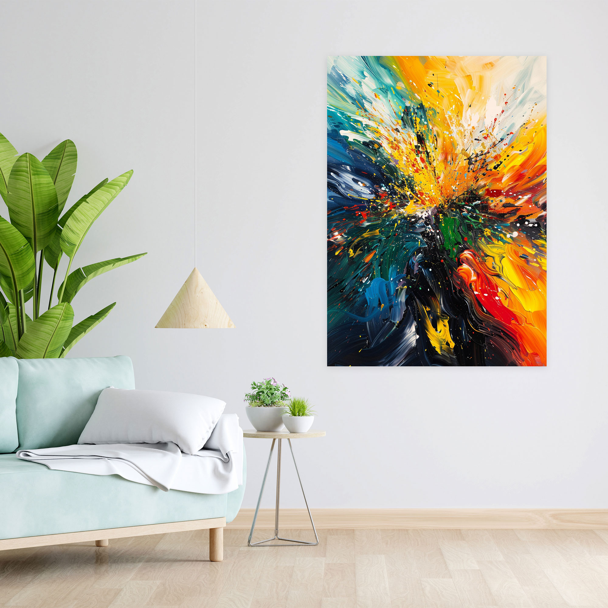 Energy Explosion Canvas Print - Action Painting, Canvas Print, Vitality, Energy Explosion