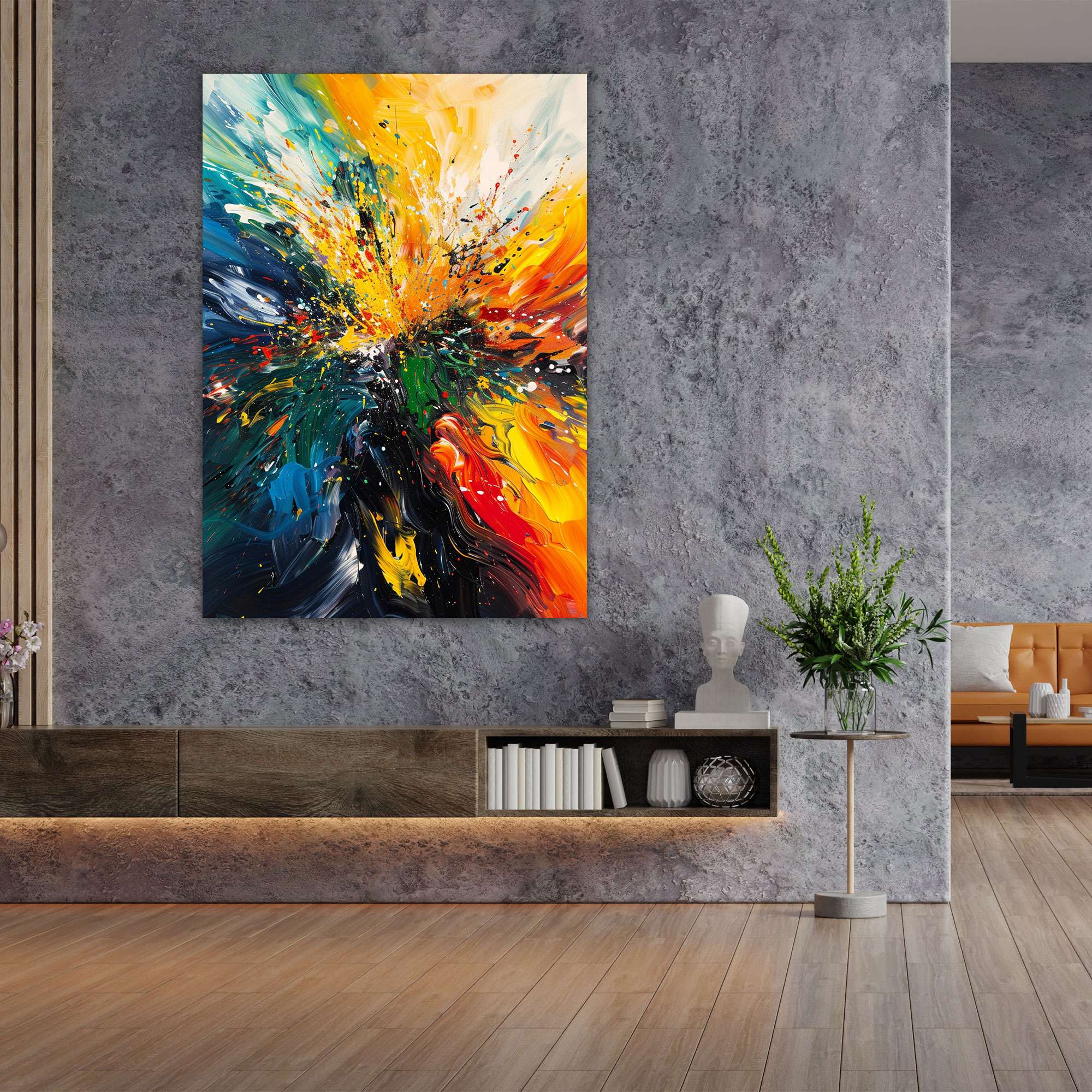 Energy Explosion Canvas Print - Action Painting, Canvas Print, Vitality, Energy Explosion