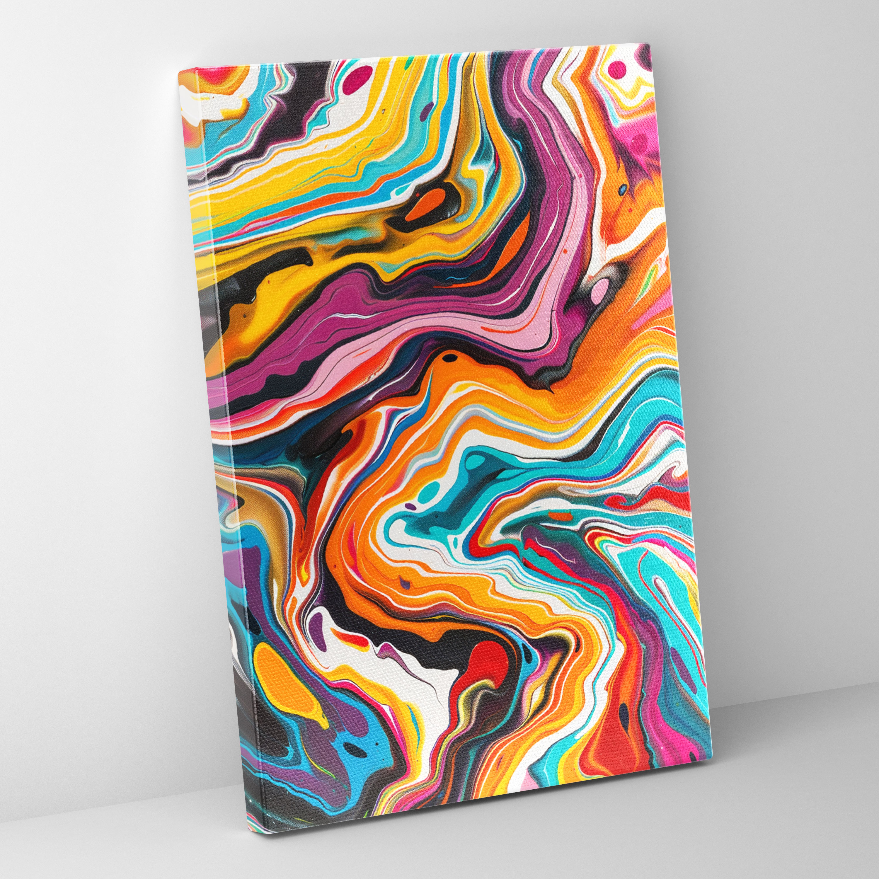 Action Painting Canvas Print - Action Painting, Wall Art, Wall Decoration, Canvas
