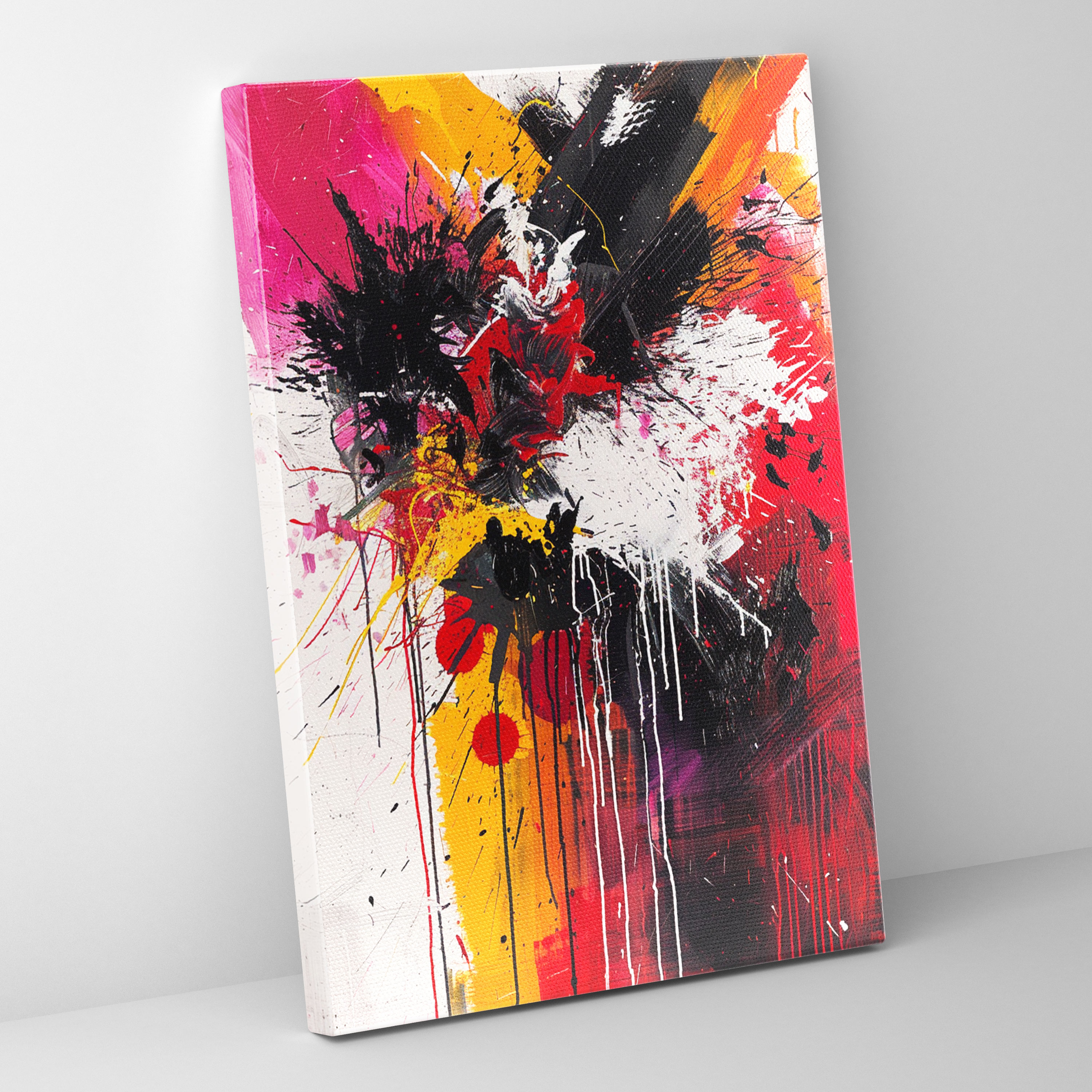 Movement In Action Painting Wall Art - Action Painting, Canvas, Action Painting, Home Decoration