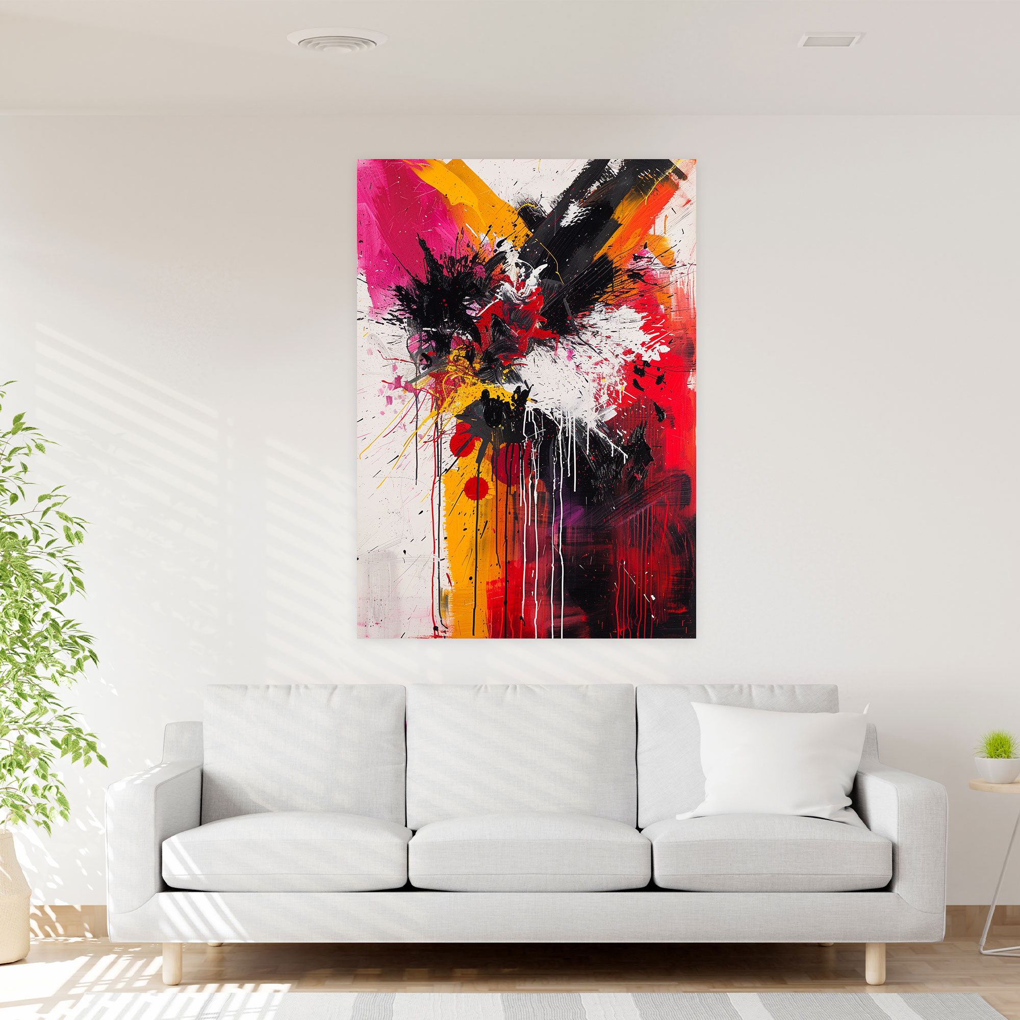 Movement In Action Painting Wall Art - Action Painting, Canvas, Action Painting, Home Decoration