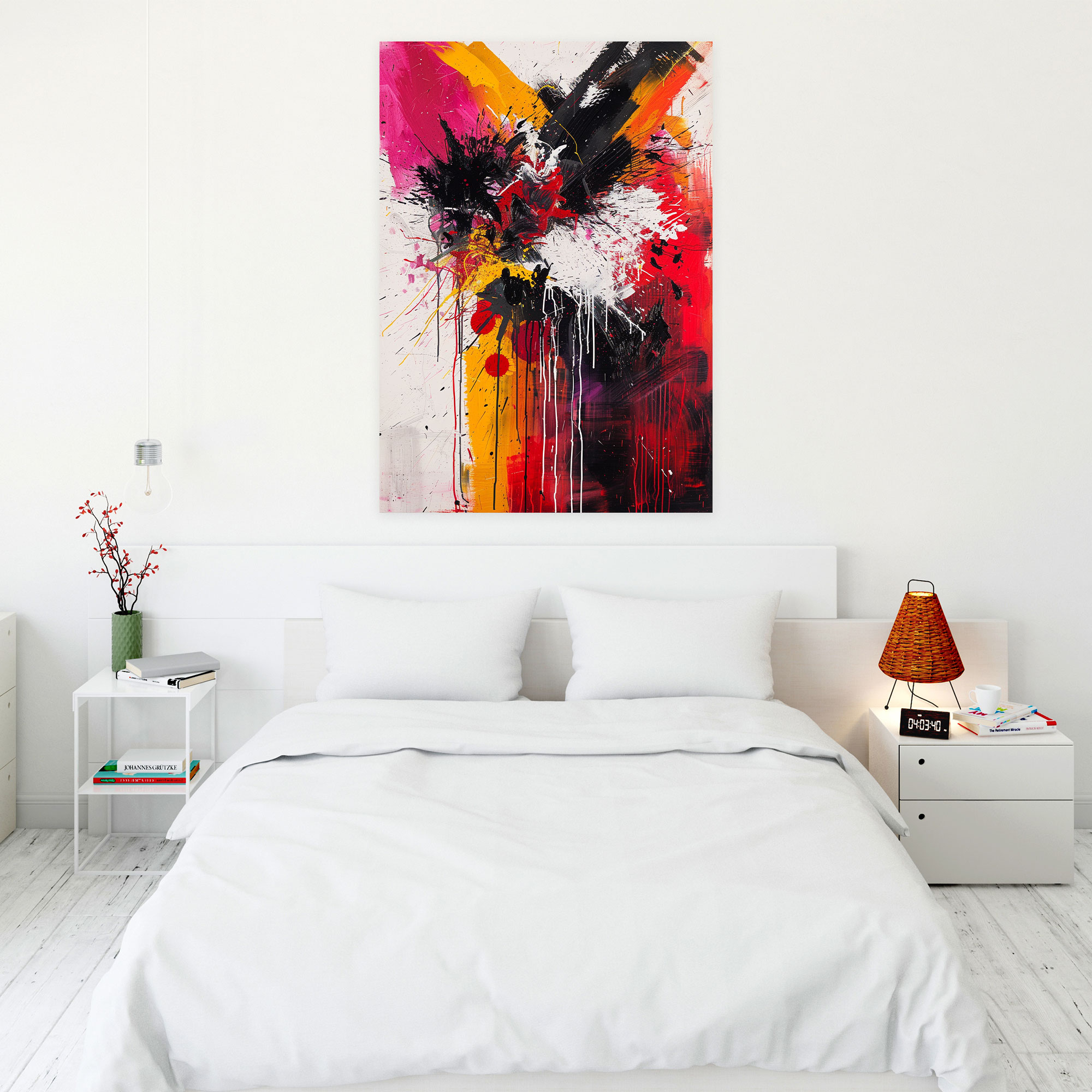 Movement In Action Painting Wall Art - Action Painting, Canvas, Action Painting, Home Decoration