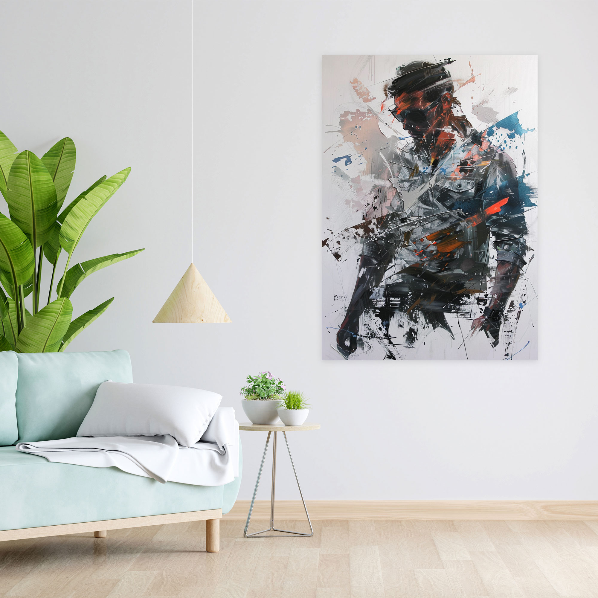 Expressive Action Painting Wall Art - Action Painting, Home Decoration, Canvas Wall Art, Canvas