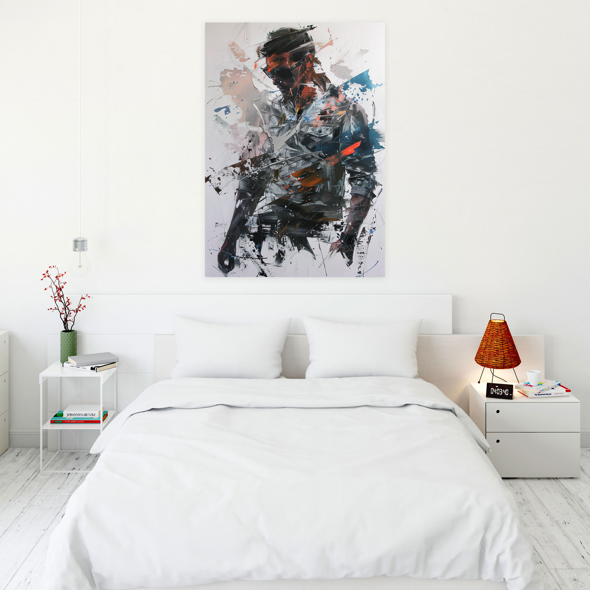 Expressive Action Painting Wall Art - Action Painting, Home Decoration, Canvas Wall Art, Canvas