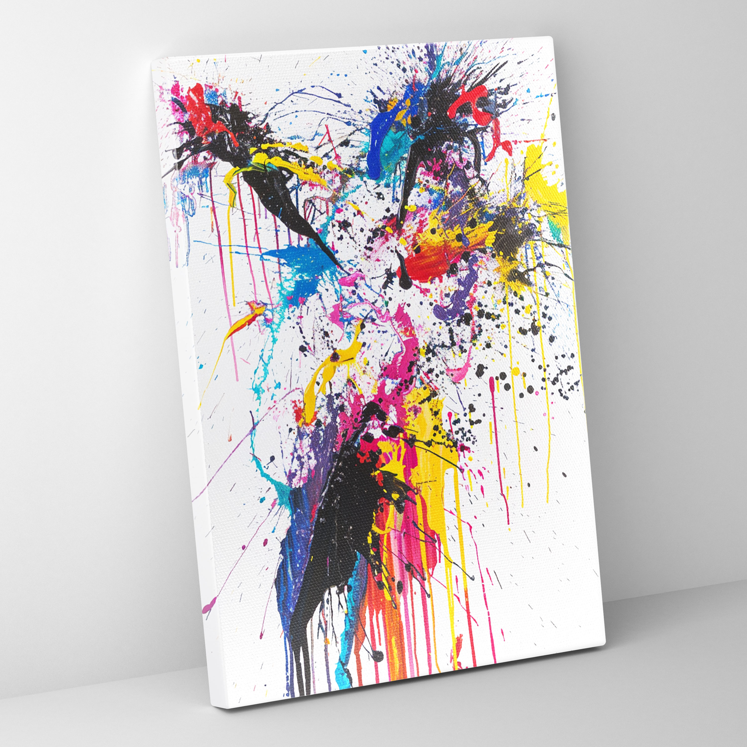 Chaotic Action Painting Canvas Print - Action Painting, Canvas Wall Art, Wall Art, Action Painting