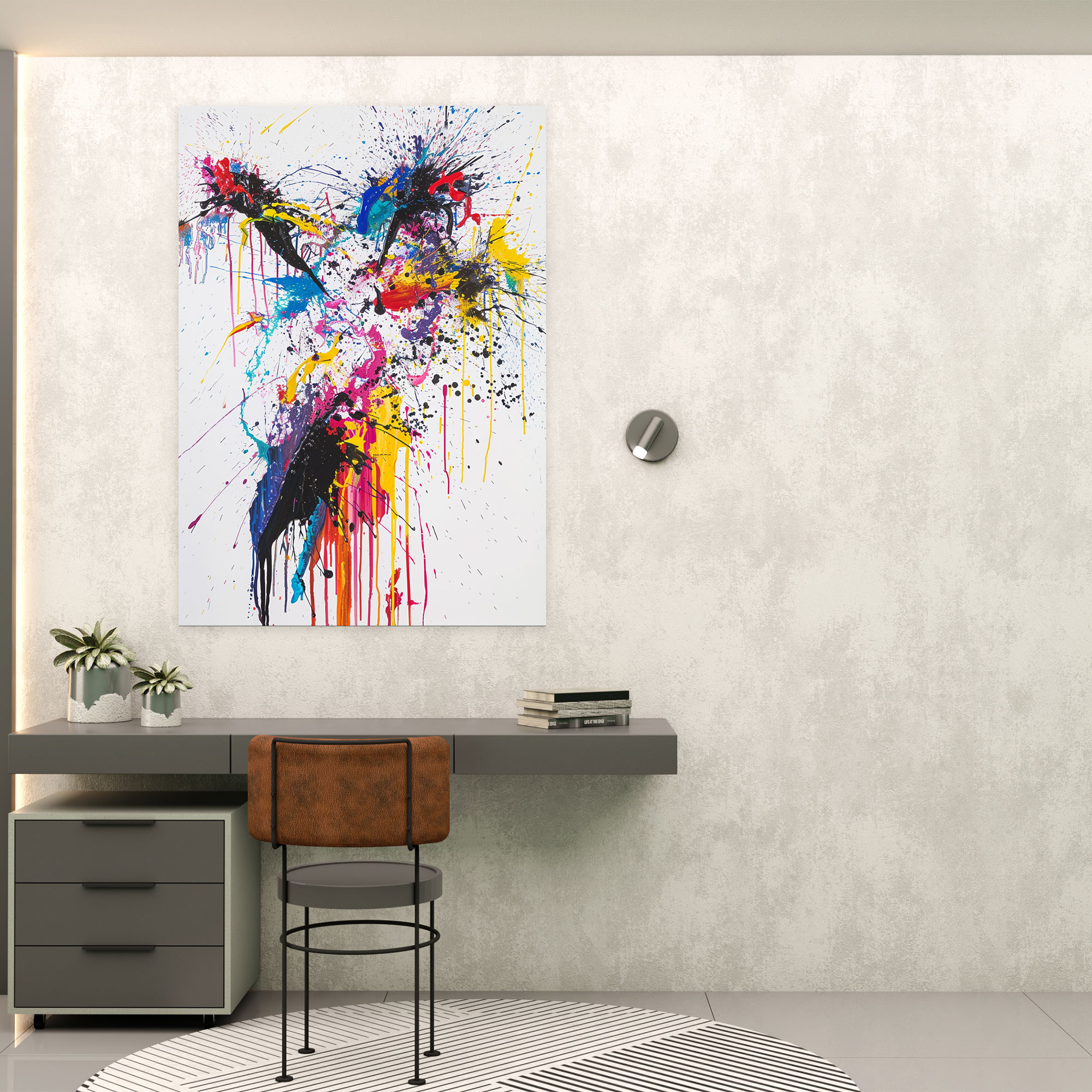 Chaotic Action Painting Canvas Print - Action Painting, Canvas Wall Art, Wall Art, Action Painting