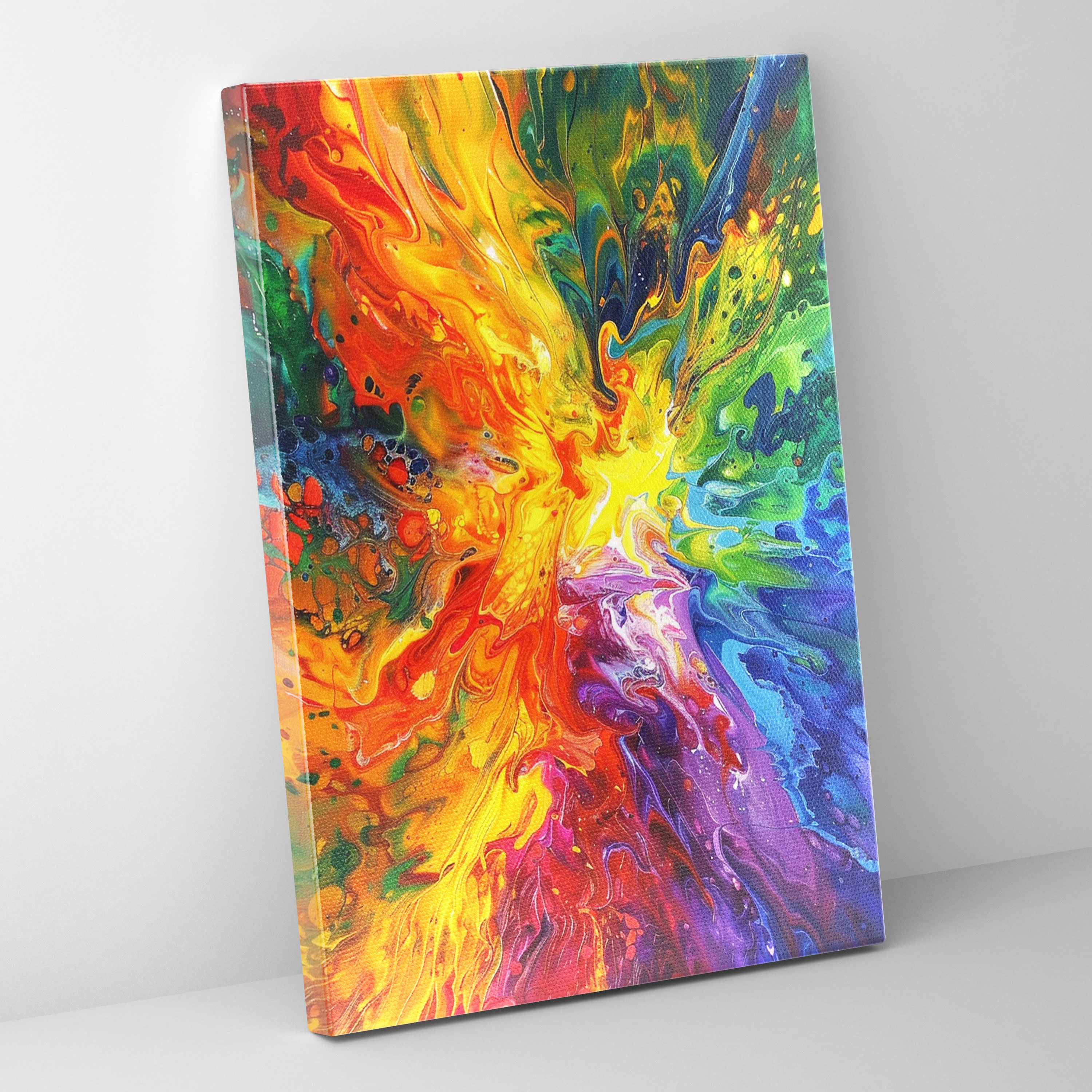 Creative Explosion Action Painting Canvas Print - Action Painting, Canvas Wall Art, Action Painting, Home Decoration