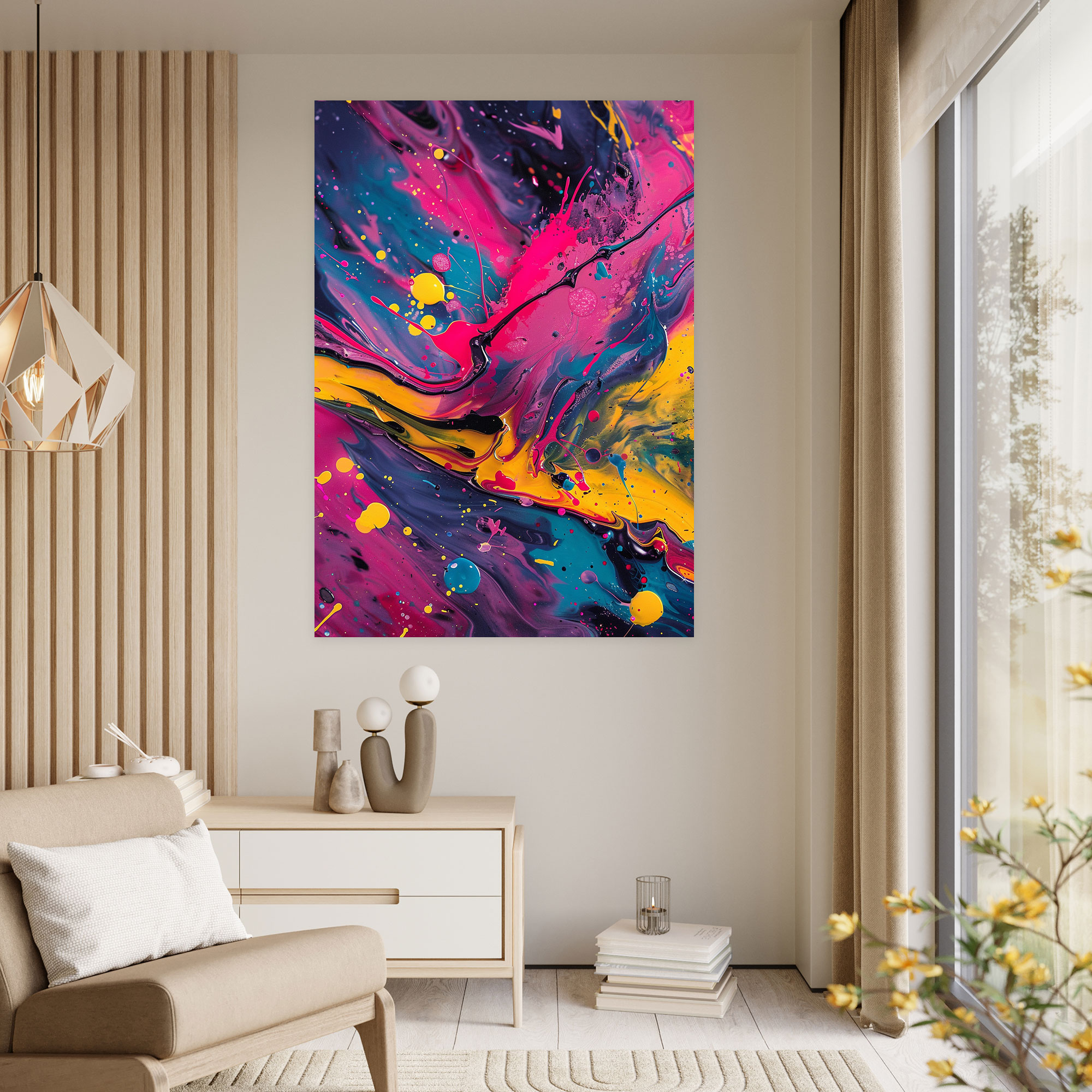 Action Painting Canvas Print - Action Painting, Abstract Art, Wall Art, Wall Decoration