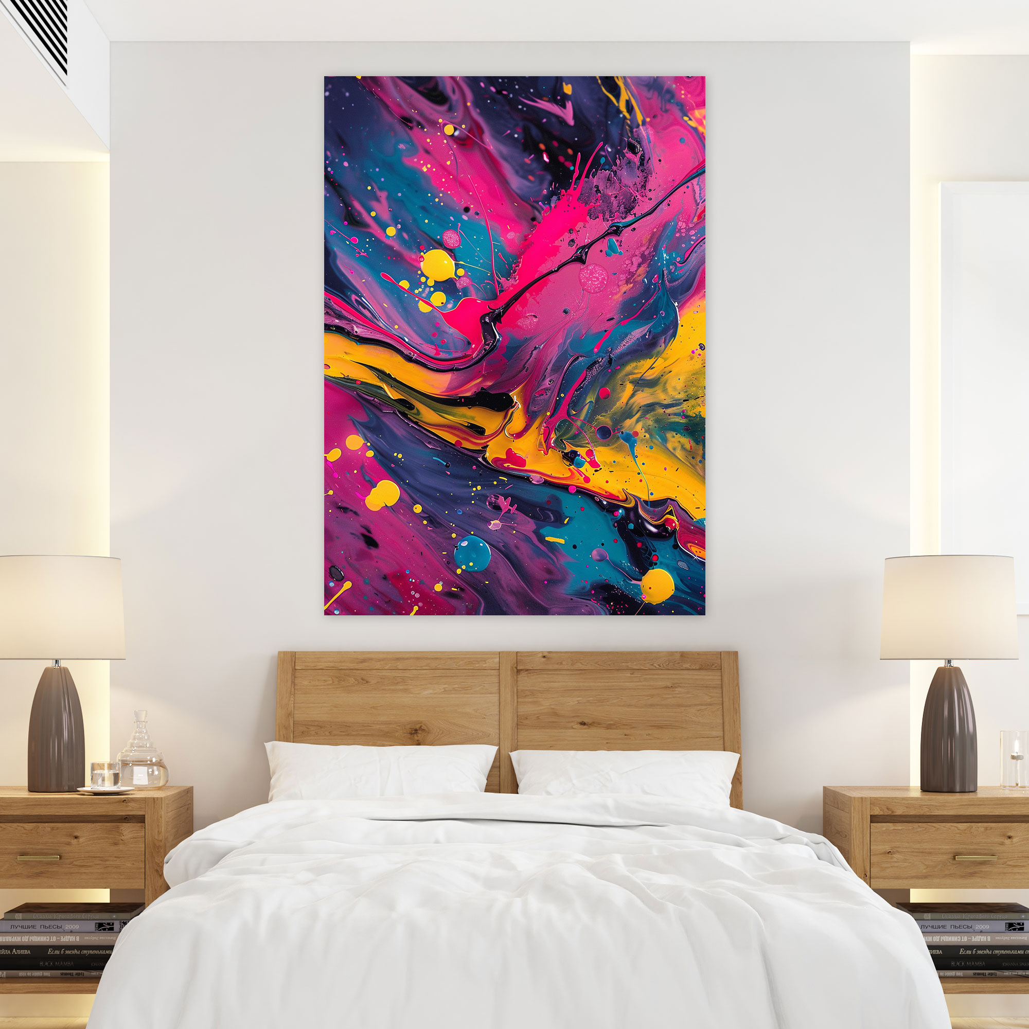 Action Painting Canvas Print - Action Painting, Abstract Art, Wall Art, Wall Decoration