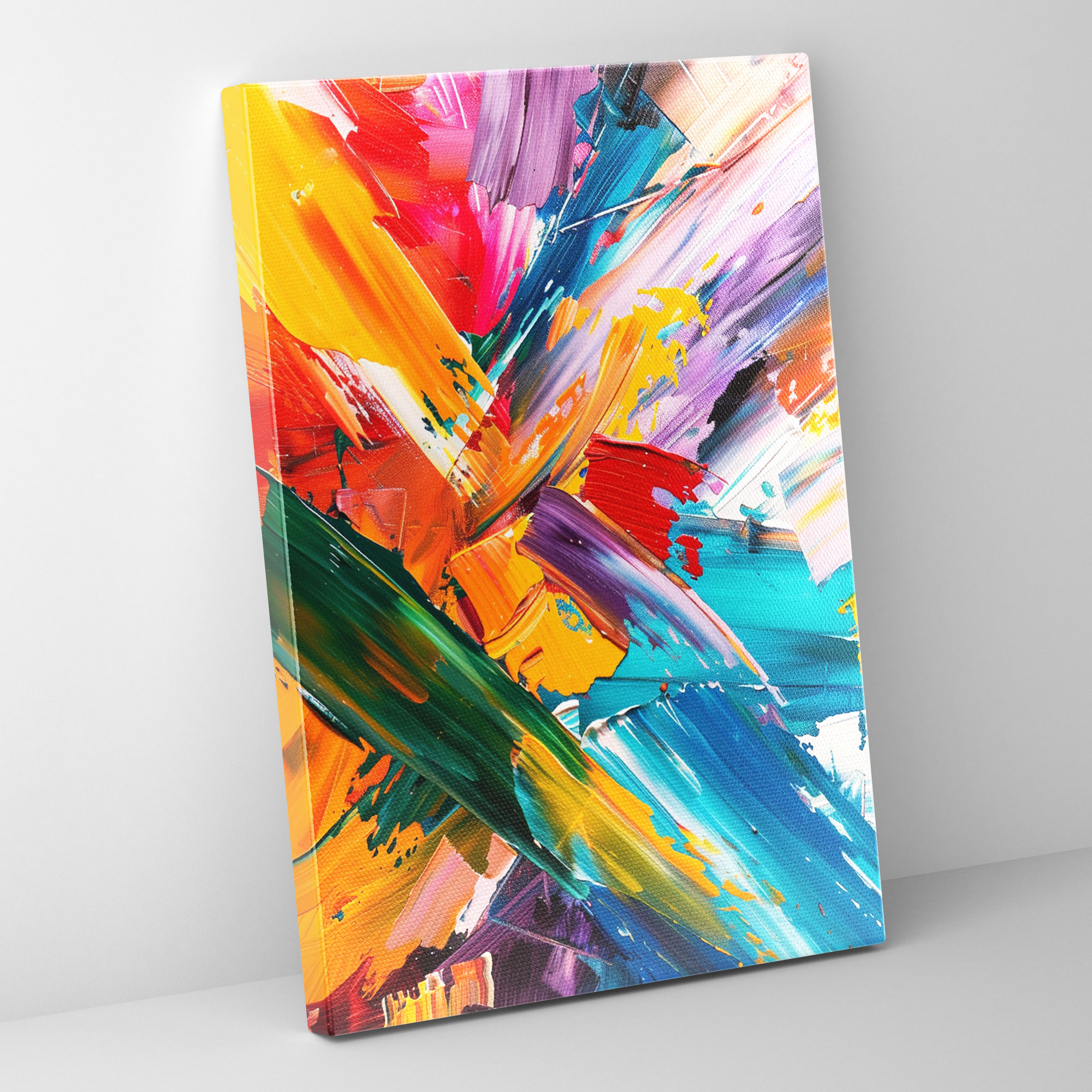 Action Painting Wall Art - Action Painting, Action Painting, Bold Colors, Wall Decoration