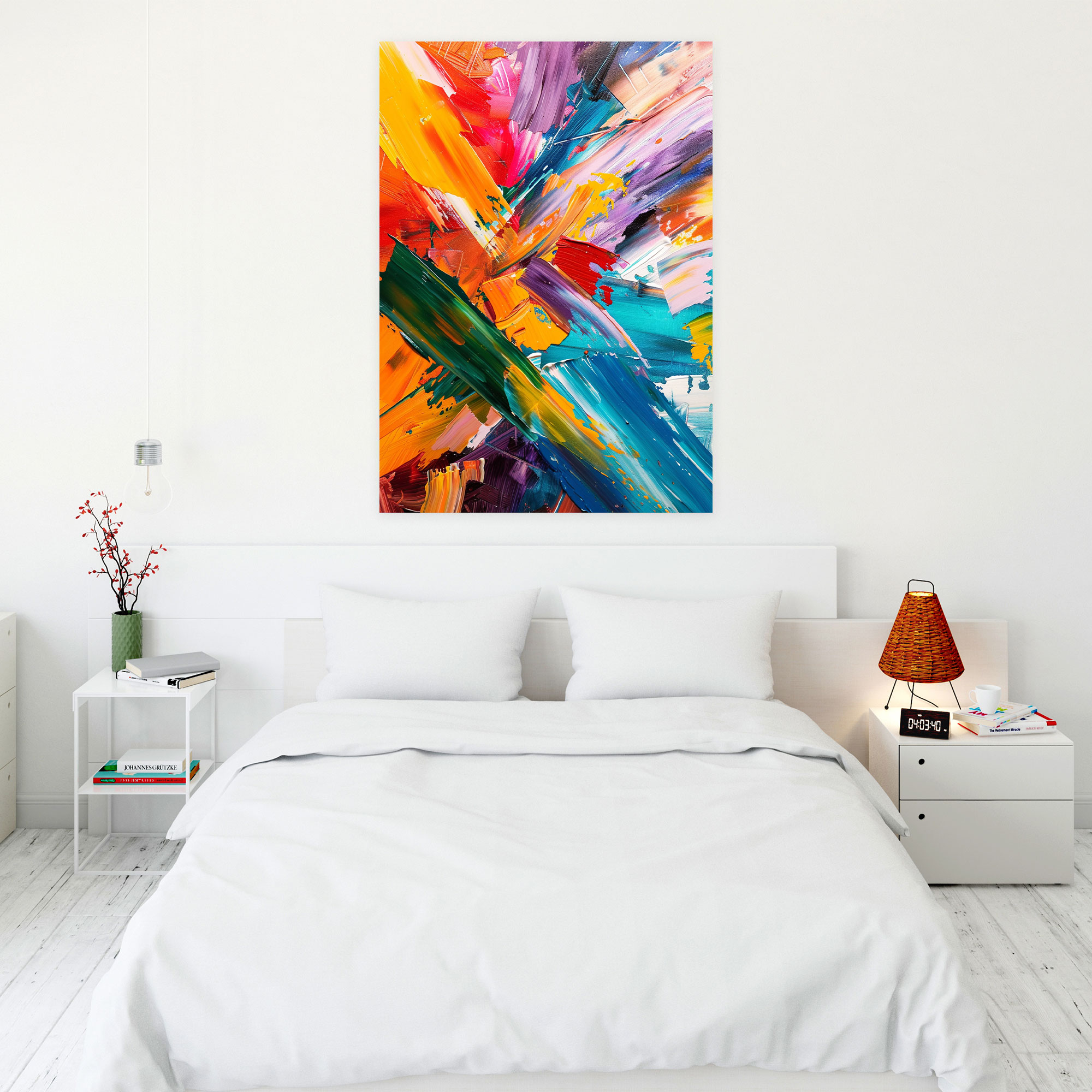 Action Painting Wall Art - Action Painting, Action Painting, Bold Colors, Wall Decoration
