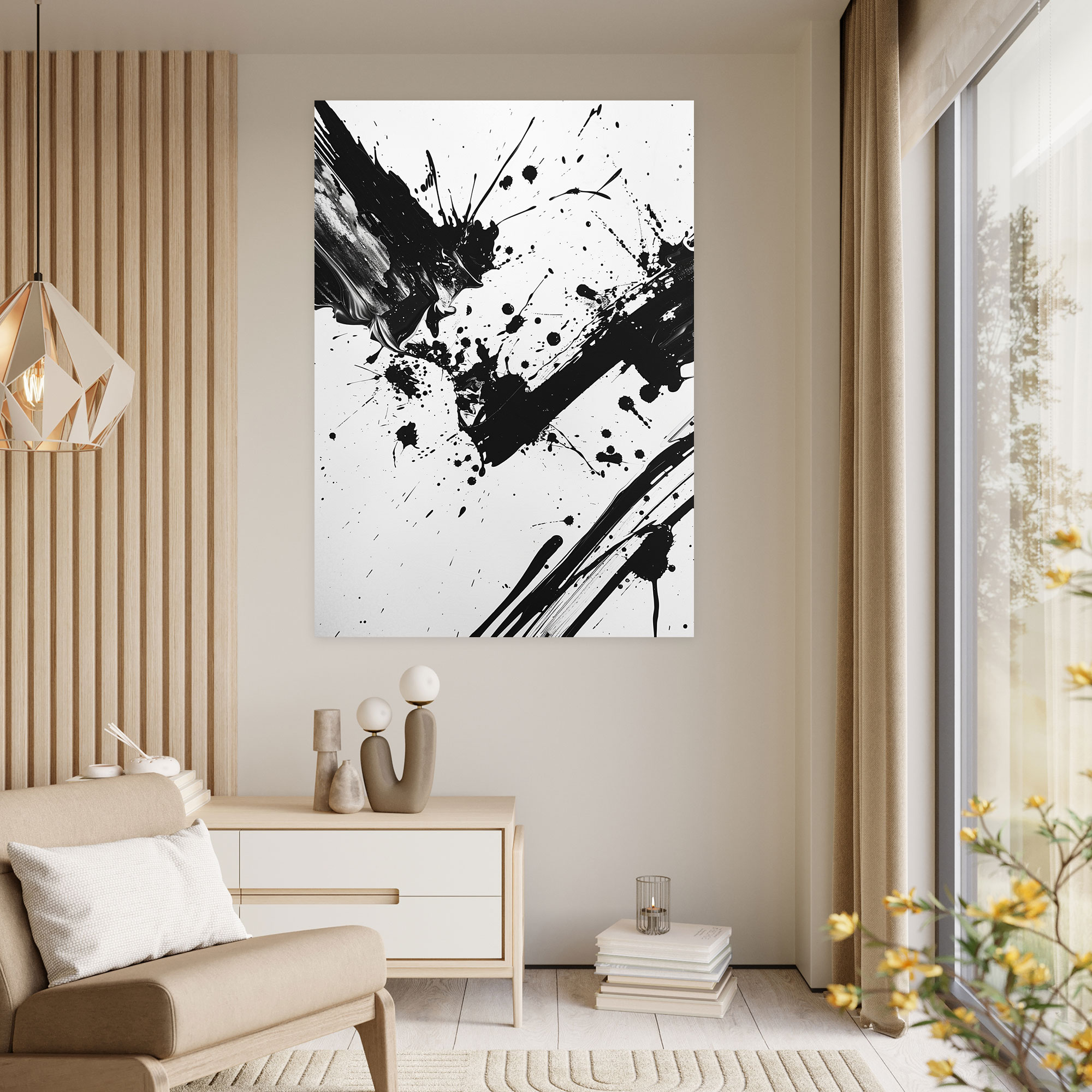 Action Painting Canvas Print - Action Painting, Wall Decoration, Wall Art, Home Decoration
