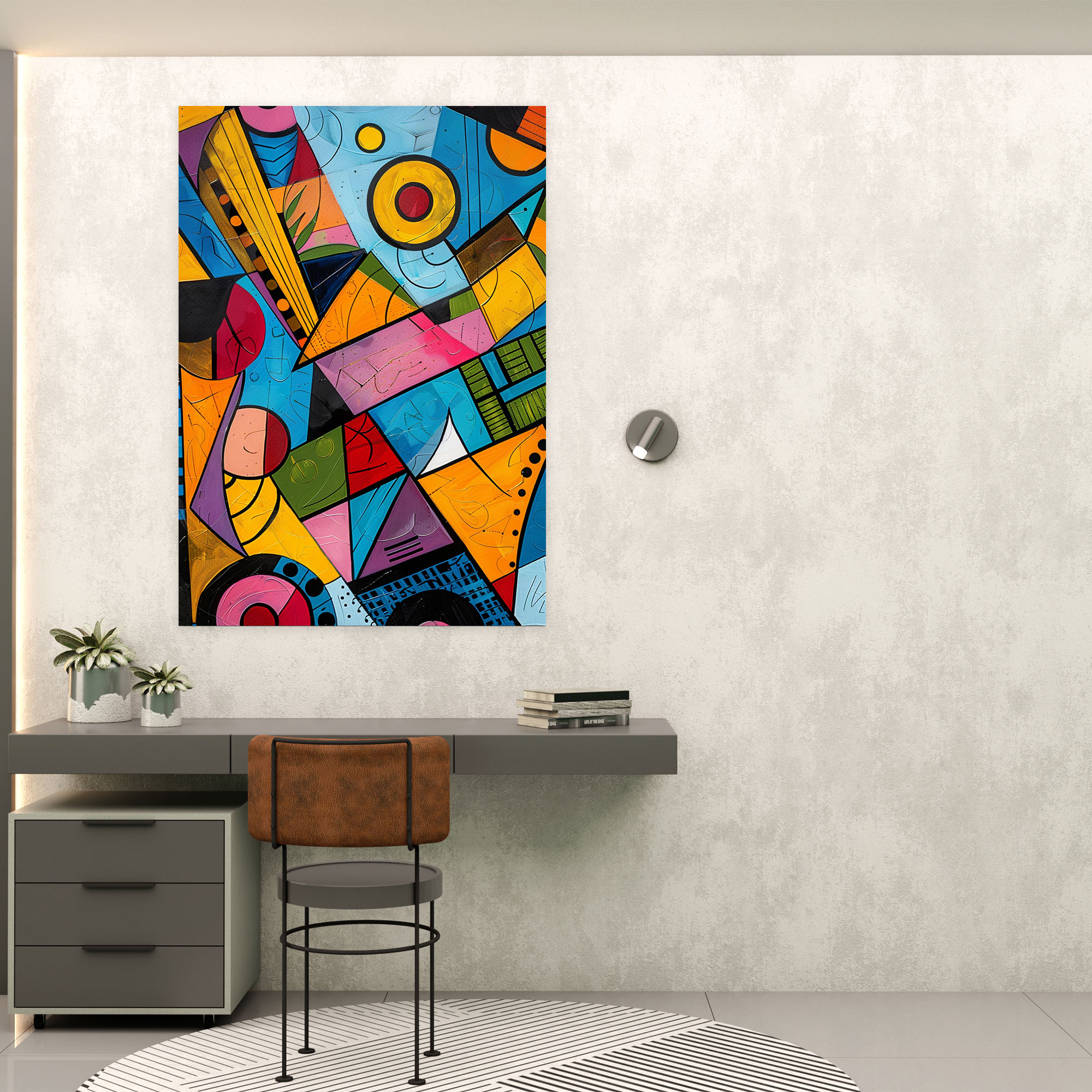 Action Painting Canvas Print - Action Painting, Geometric Shapes, Action Painting, Canvas Print