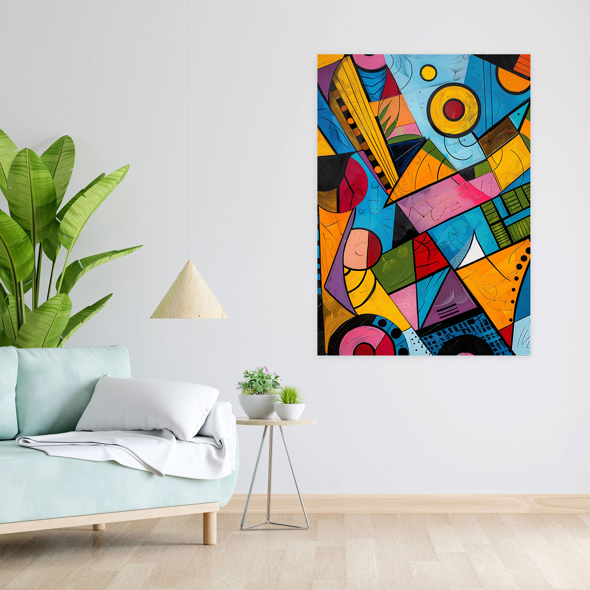 Action Painting Canvas Print - Action Painting, Geometric Shapes, Action Painting, Canvas Print