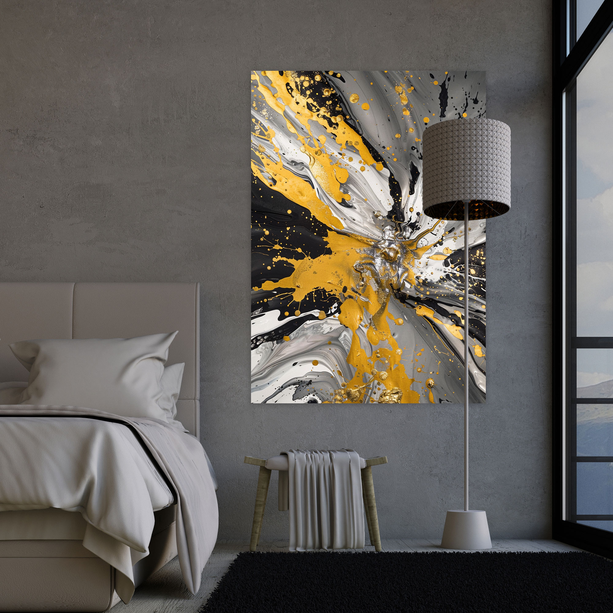 Action Painting Canvas Print - Action Painting, Wall Decoration, Action Painting, Home Decoration