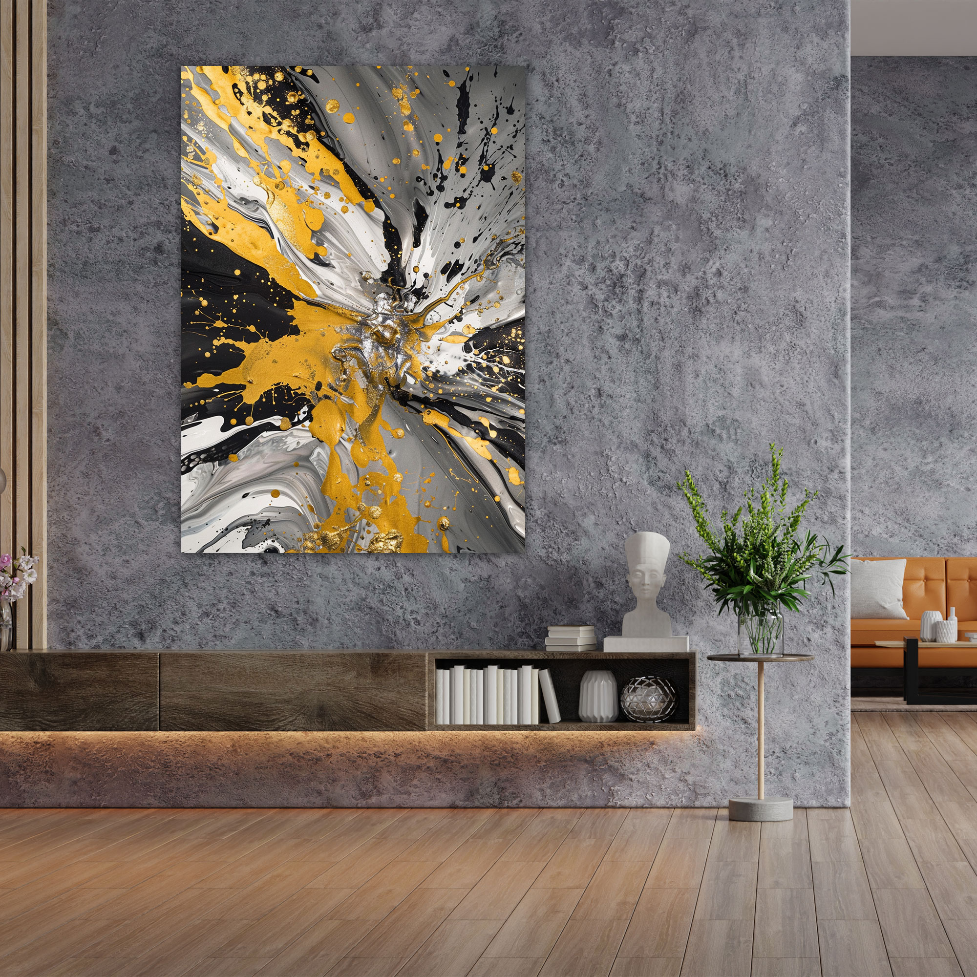 Action Painting Canvas Print - Action Painting, Wall Decoration, Action Painting, Home Decoration