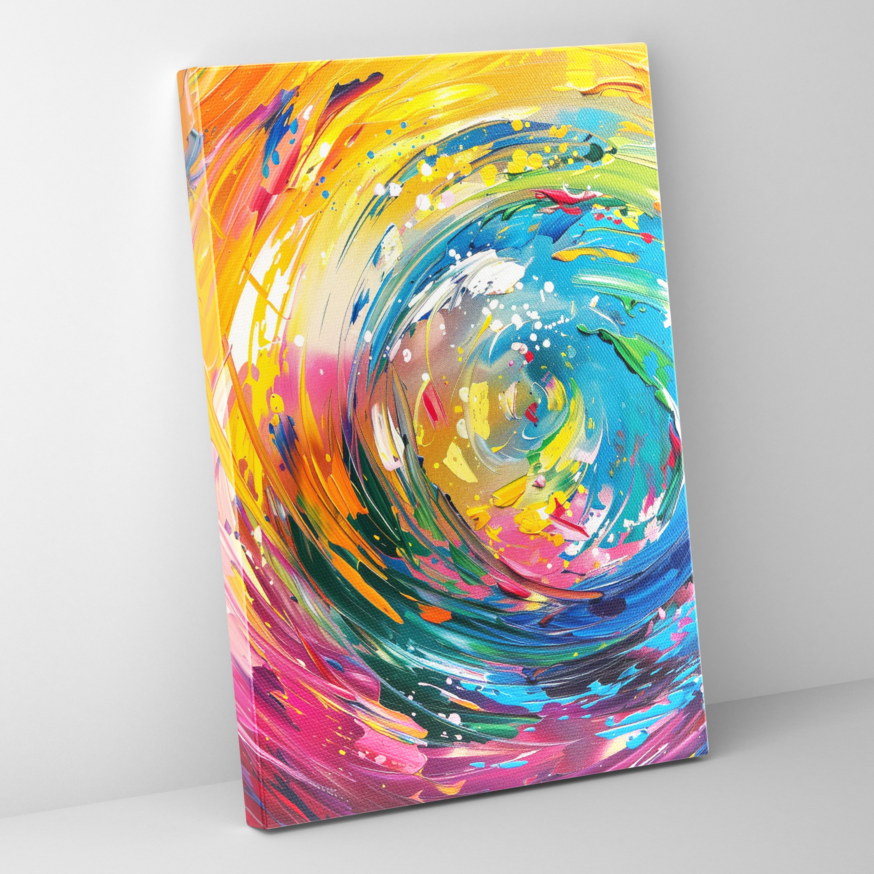 Action Painting Wall Decoration - Action Painting, Bright Colors, Home Decoration, Canvas Print