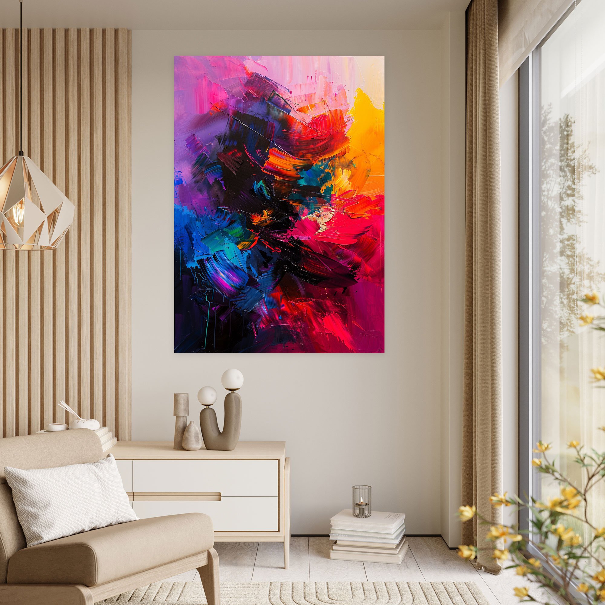 Action Painting Canvas Print - Action Painting, Wall Decoration, Wall Art, Home Decoration